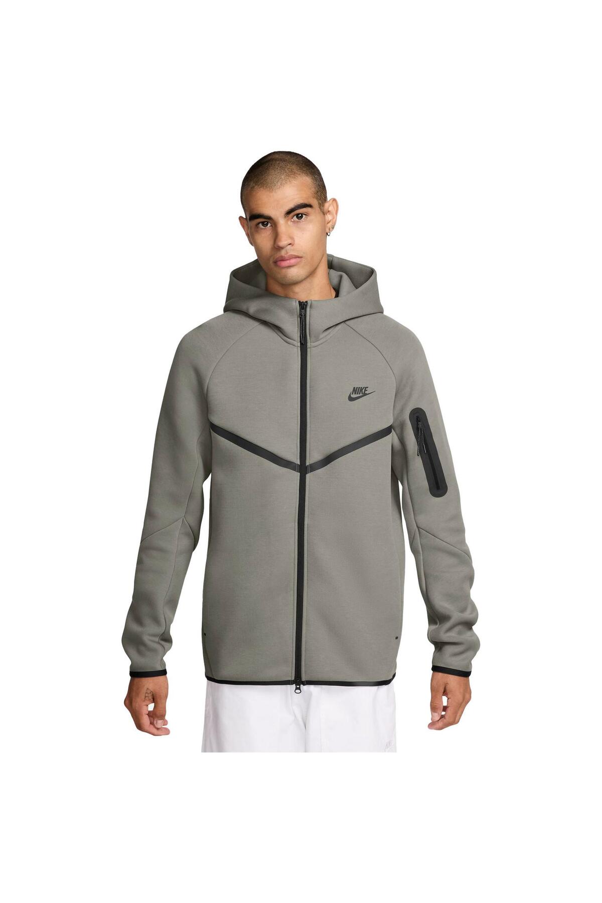 سویشرت سبز مردانه Tech Fleece FZ Windrunner - SPORTXOUTLET نایکی سویشرت اسپرت Nike