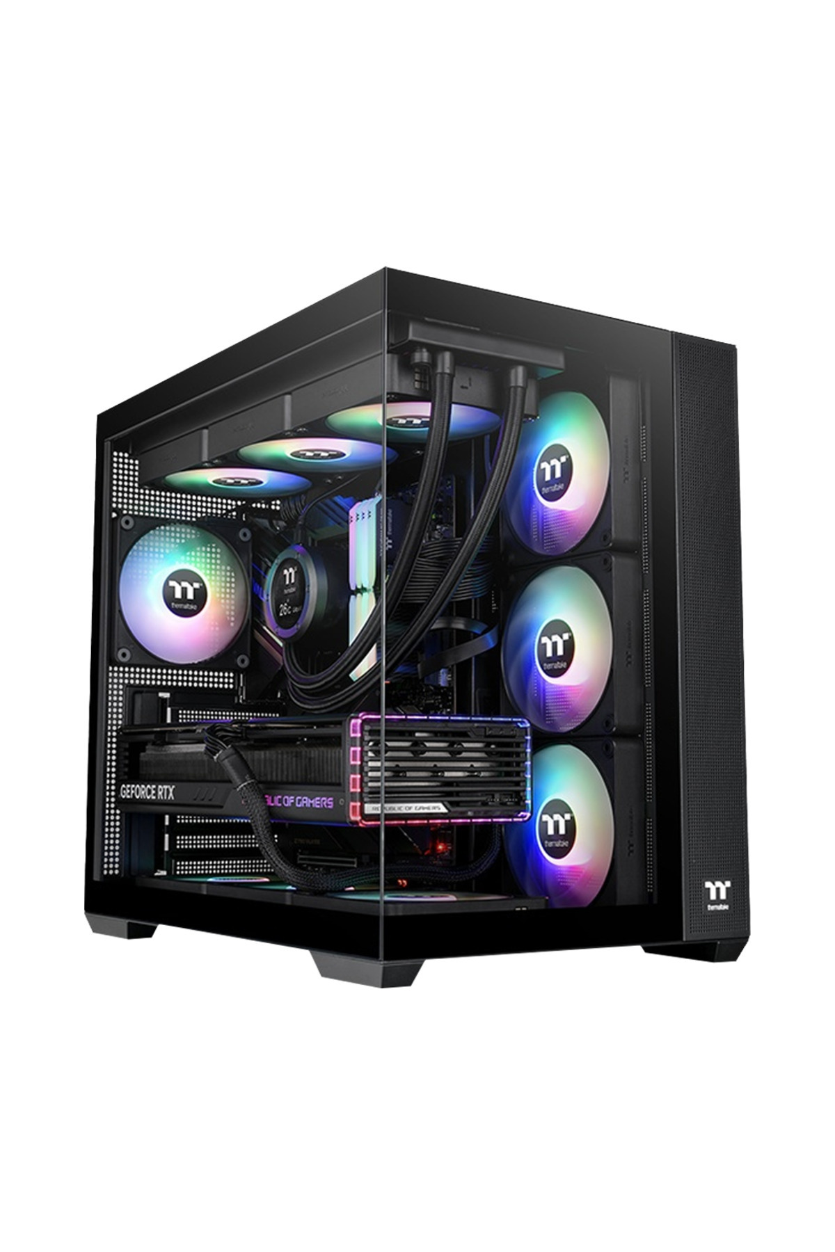 THERMALTAKE View 380 850W 80+ Gold ARGB USB 3.2 Siyah ATX Mid Tower Kasa CA-3Z2-85M1WE-00
