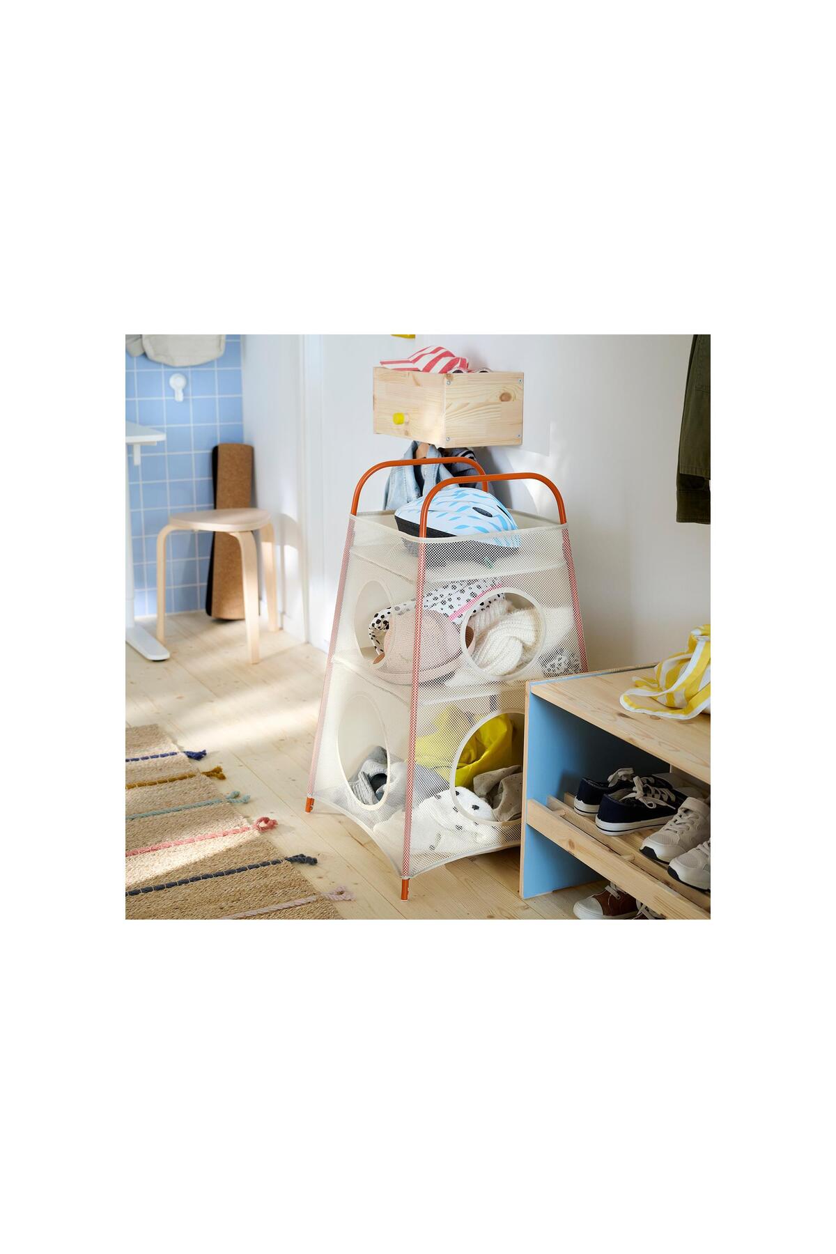 IKEA bölmeli saklama kutusu, bej-turuncu, 82x52x52 cm fotoğrafı 4 (önizleme)