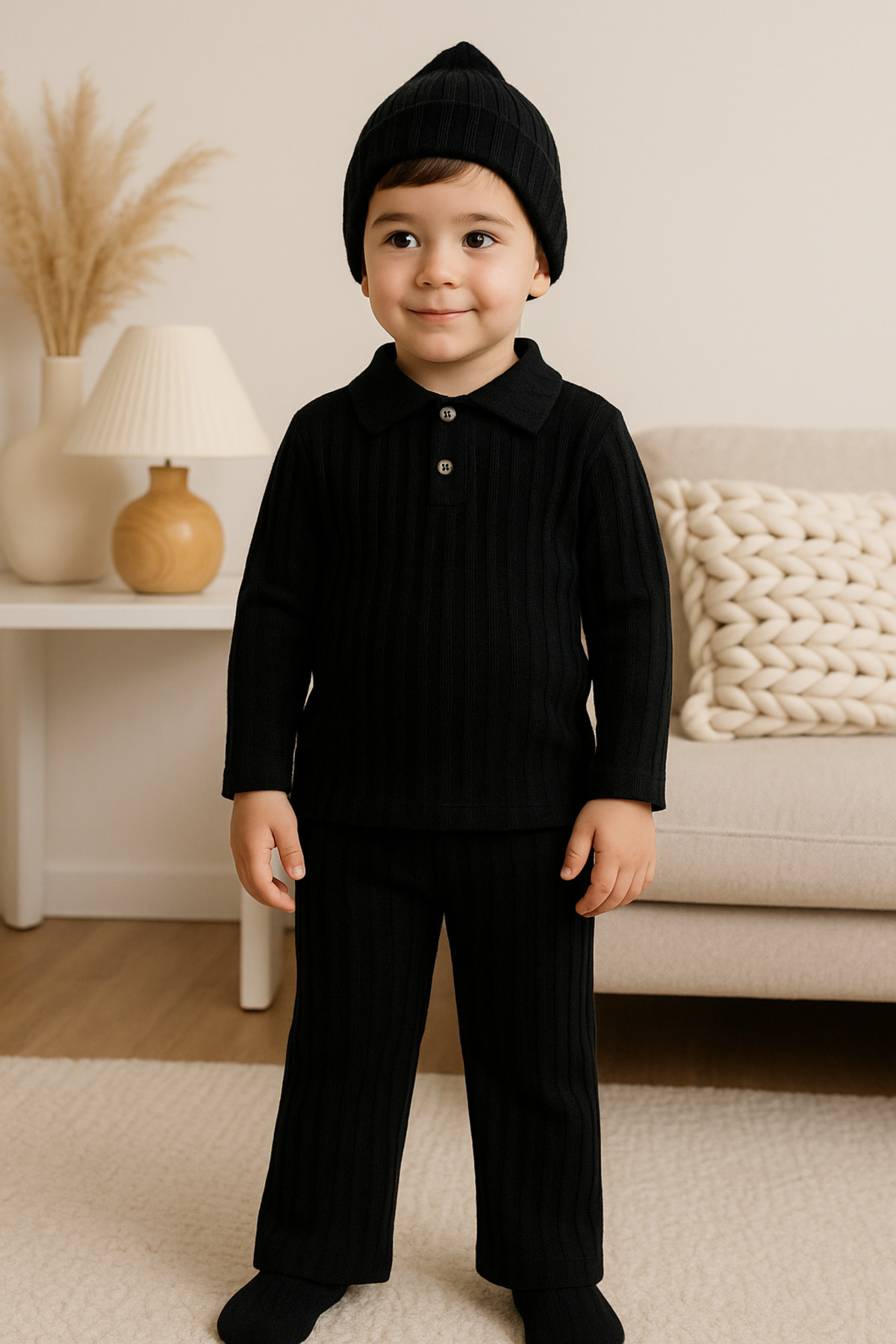 tinytrends Erkek Bebek&Çocuk Bereli 3'lü Takım fotoğrafı 2 (önizleme)