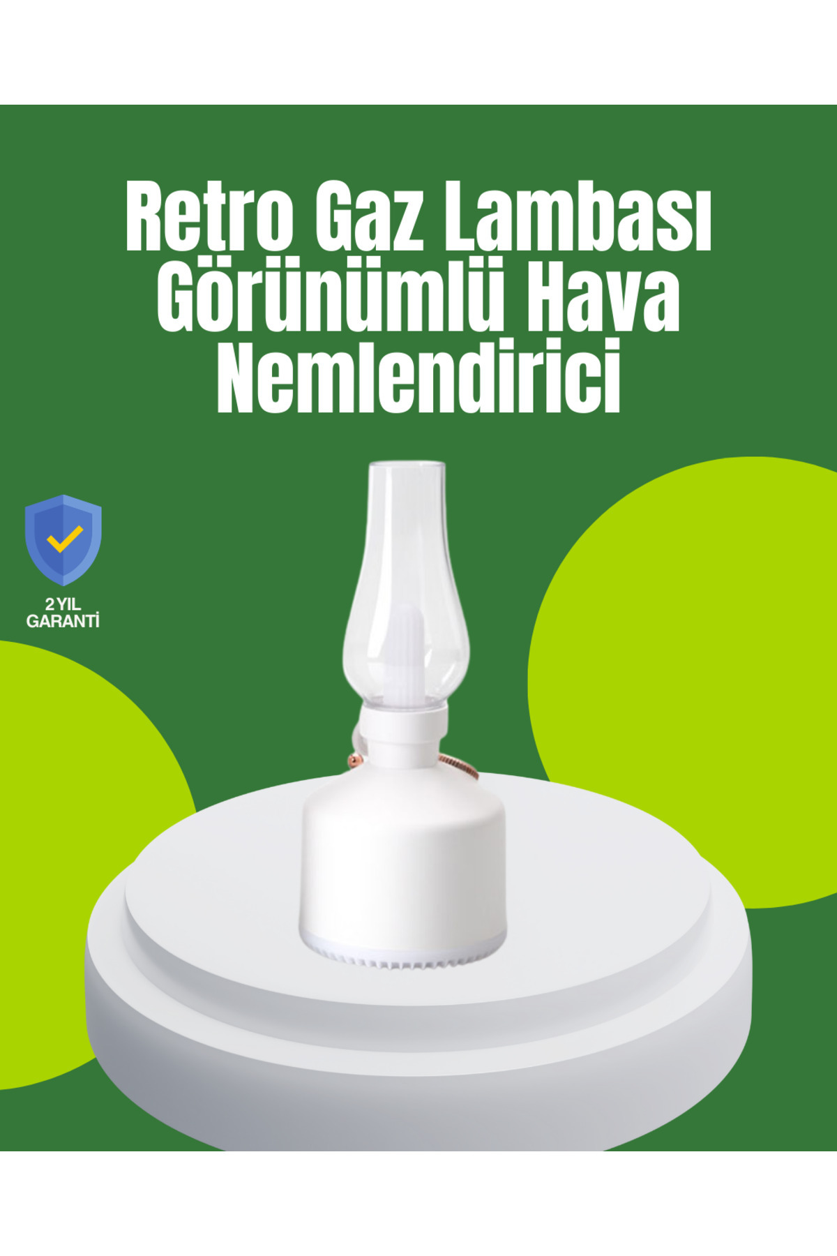 FREEDOM STOREE Usb Şarjlı Retro Gaz Lambası Hava Nemlendirici Led Atmosfer Işıklı