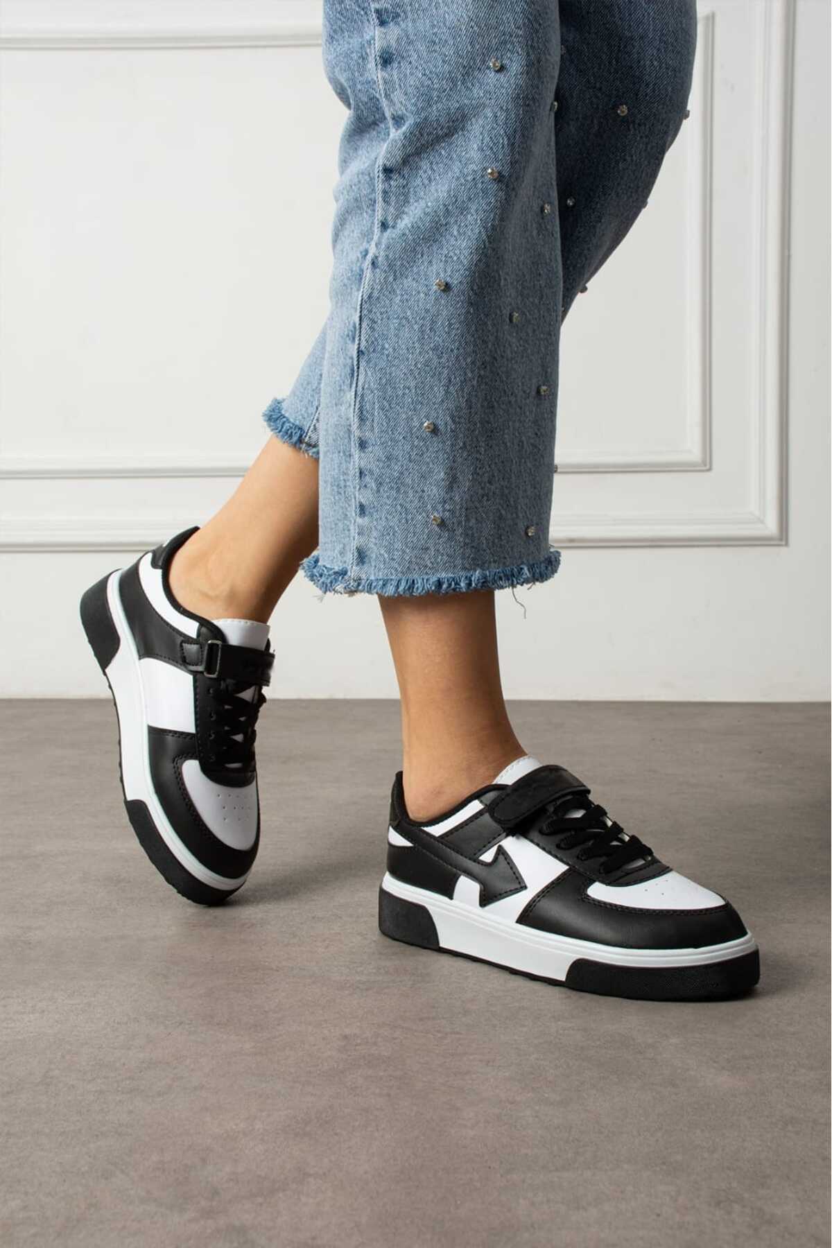 GAK RUN Unisex Cırtlı Rahat Günlük Sneaker renklı taban Spor Ayakkabı görsel 5