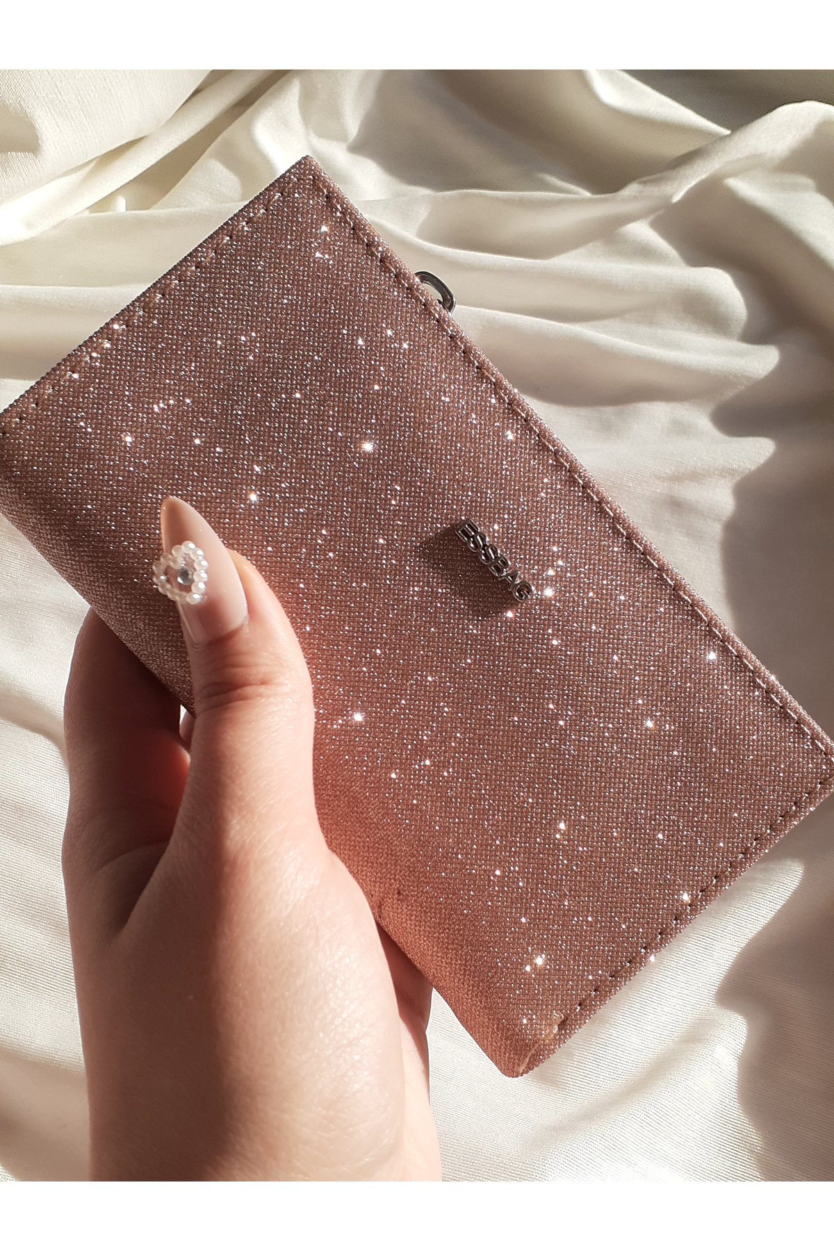 byliora  Simli Rose Gold Kartlık/Cüzdan - Görsel 2