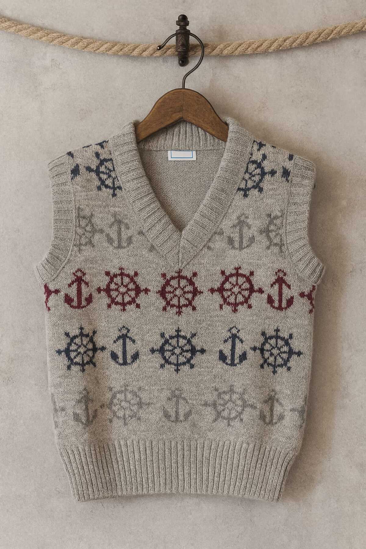 krm kerem bebe Çapa Desenli Bebek Süveter fotoğrafı 4 (önizleme)