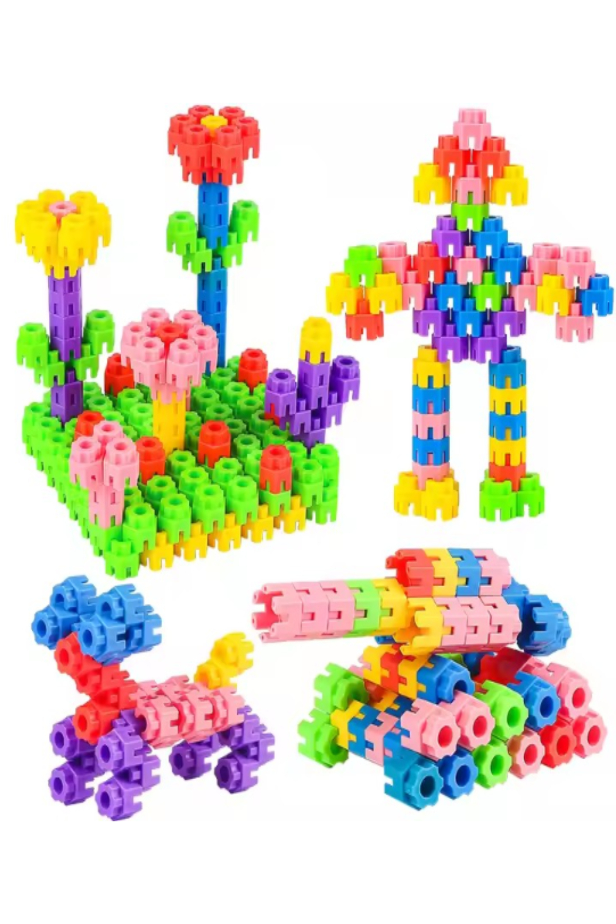 ست بلوکهای آموزشی ساختنی چرخدندهای ششوجهی ۲۵۰ تکه، پازل اسباببازی موتور