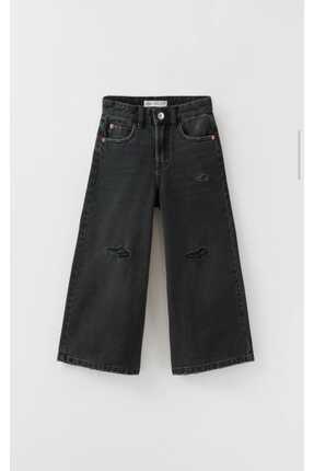 lumobella kıds Genel Markalar KızÇocuk Denim Bol Paça Kot Pantolon Yırtık (ay...