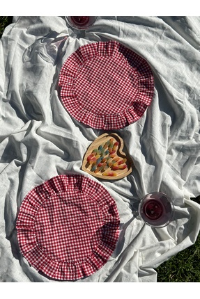 FLOREA ALAVENTE 2’li Kırmızı Pötikareli El Dikimi Amerikan Servisi