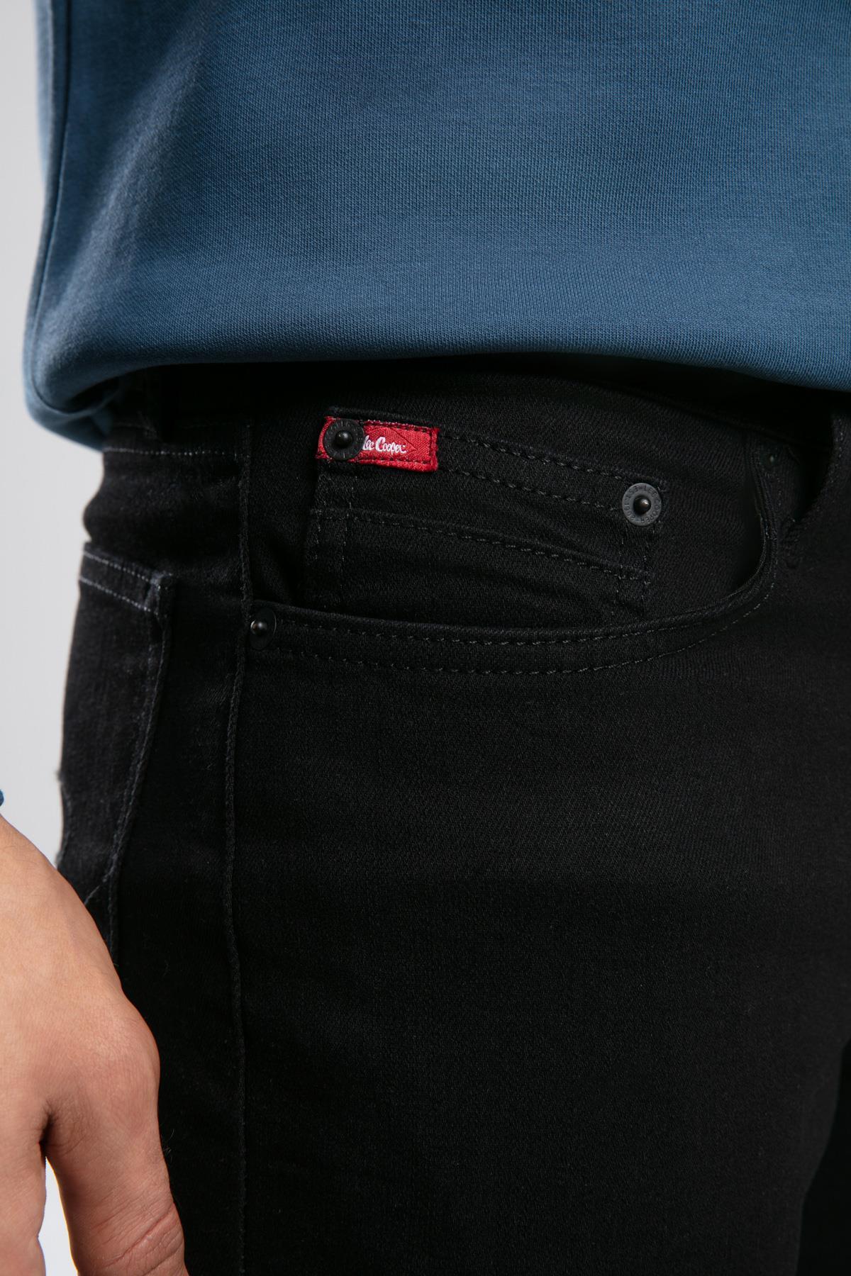 Lee Cooper  Jagger Normal Bel Dar Kesim Düz Paça Siyah Erkek Jean Pantolon - Görsel 4