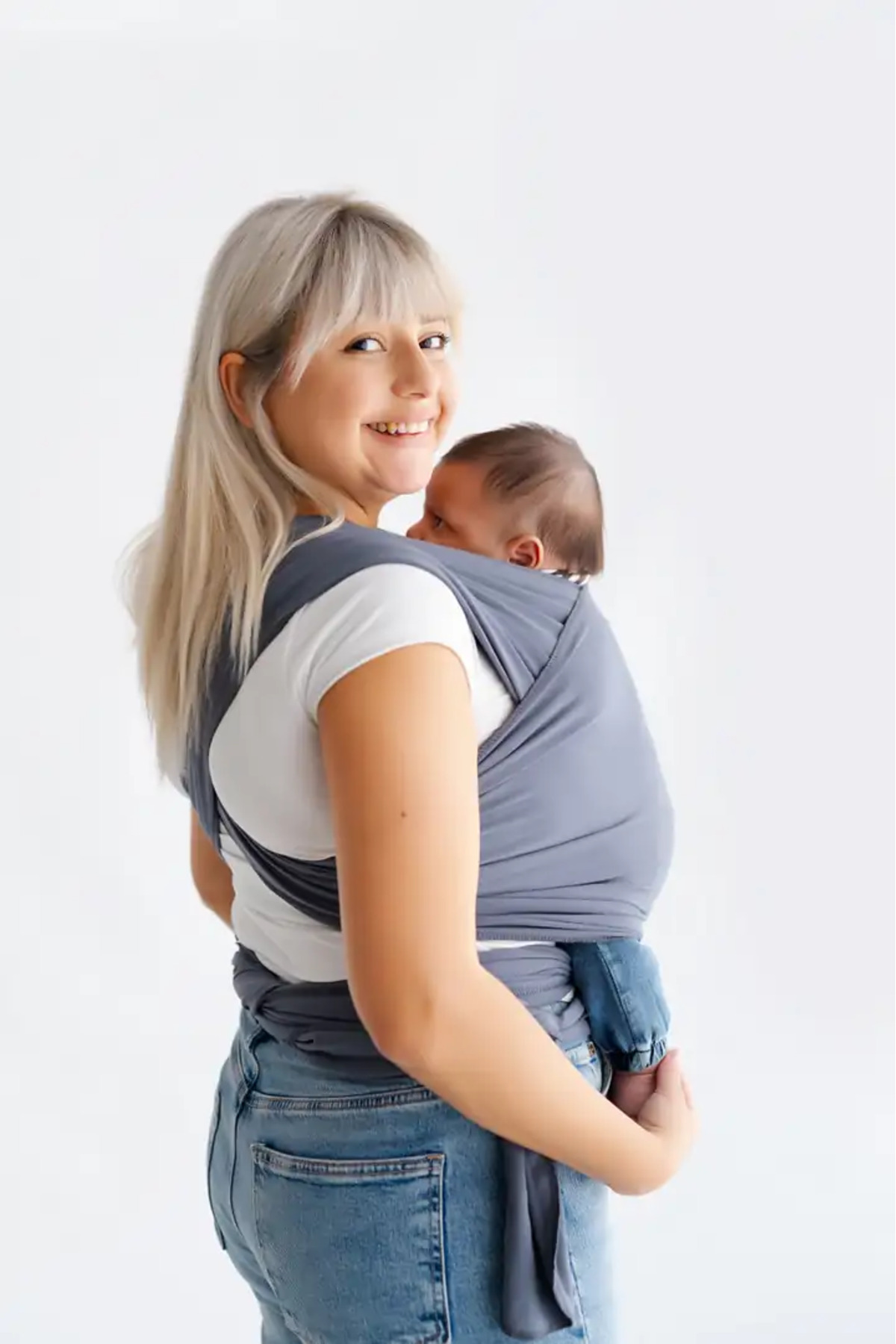 tinytrek Pamuklu Esnek Wrap Sling- Bebek Taşıma Şalı-Bebeklere Uygun Premium Kumaş fotoğrafı 5 (önizleme)