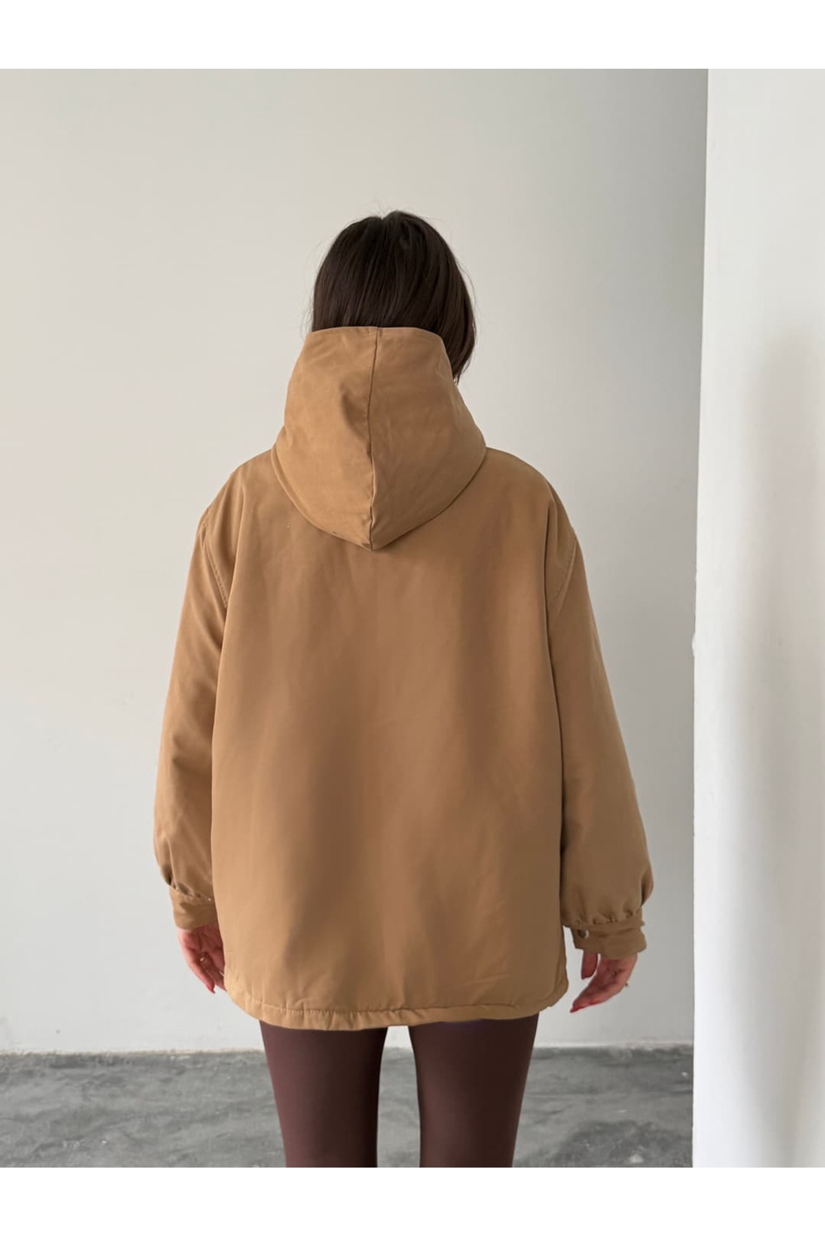 mydukkan.co  Kapüşonlu İçi Peluş Mont - Görsel 7