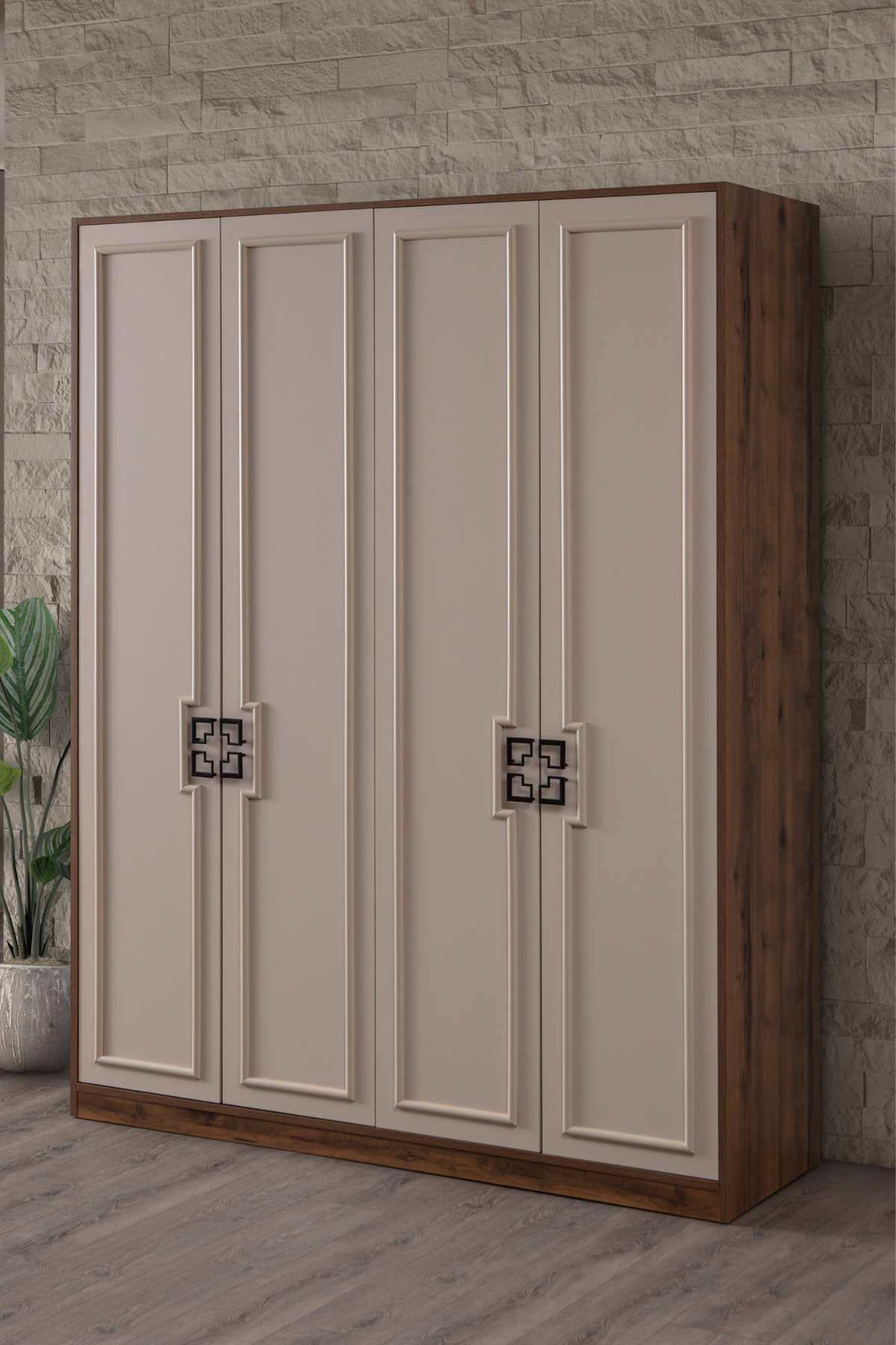 Wardrobe, Pearl 4-Door Wardrobe