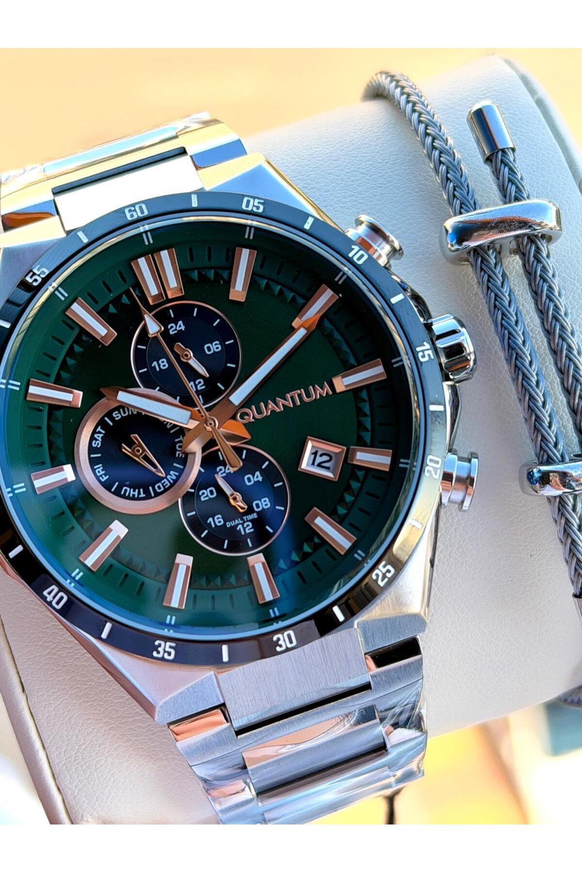 ساعت مچی مردانه Eq.360 با بند استیل و دستبند ایتالیایی، ضدآب تا ۱۰ اتمسفر، ضمانت ۲ ساله