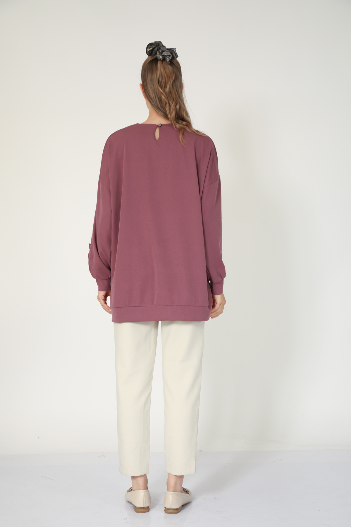 My City  5633 - Rahat, Salaş Basic Kadın Uzun Sweatshirt - Görsel 6