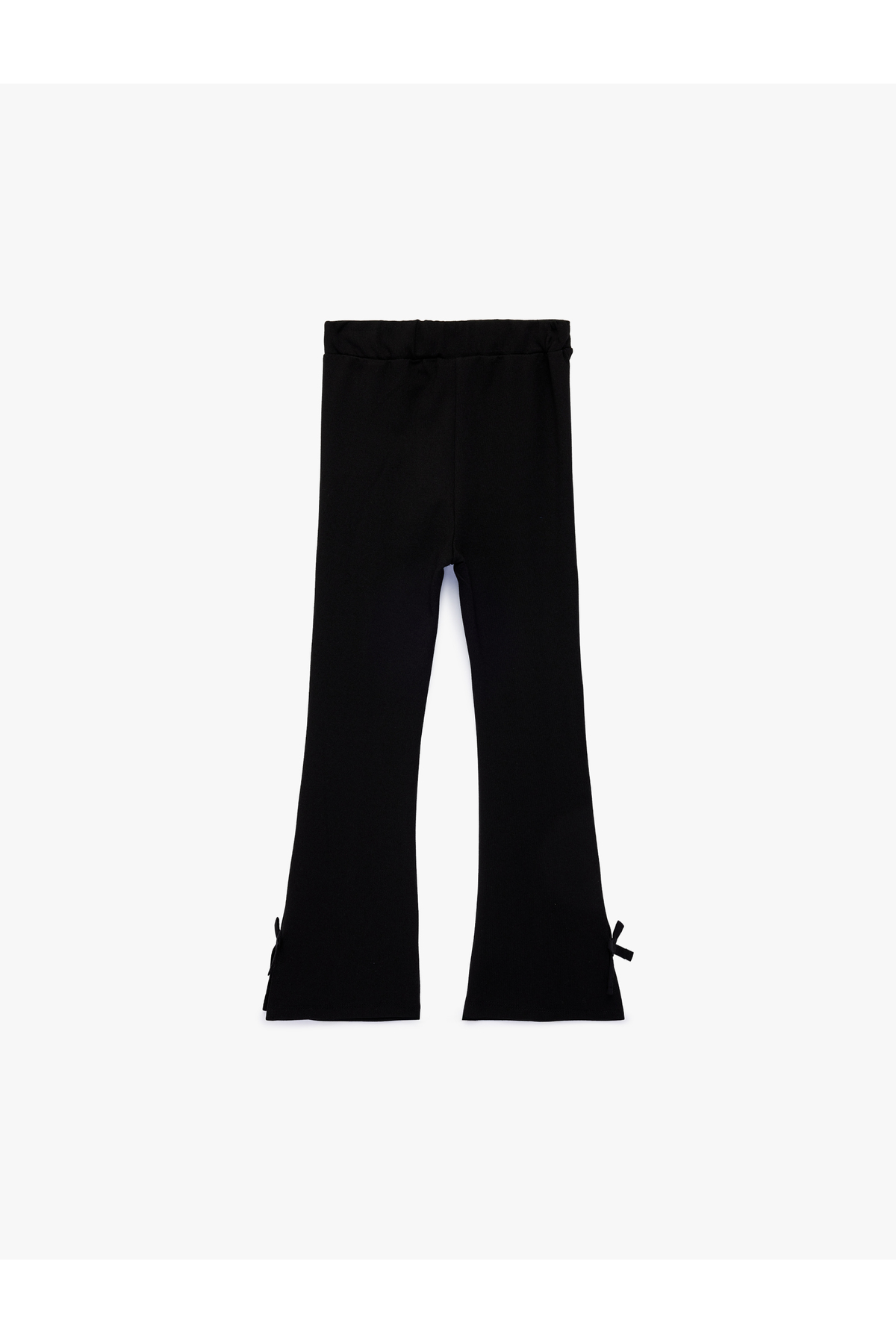 Koton Viskon Karışımlı Beli Lastikli Fiyonk Detaylı İspanyol Paça Tayt fotoğrafı 2 (önizleme)