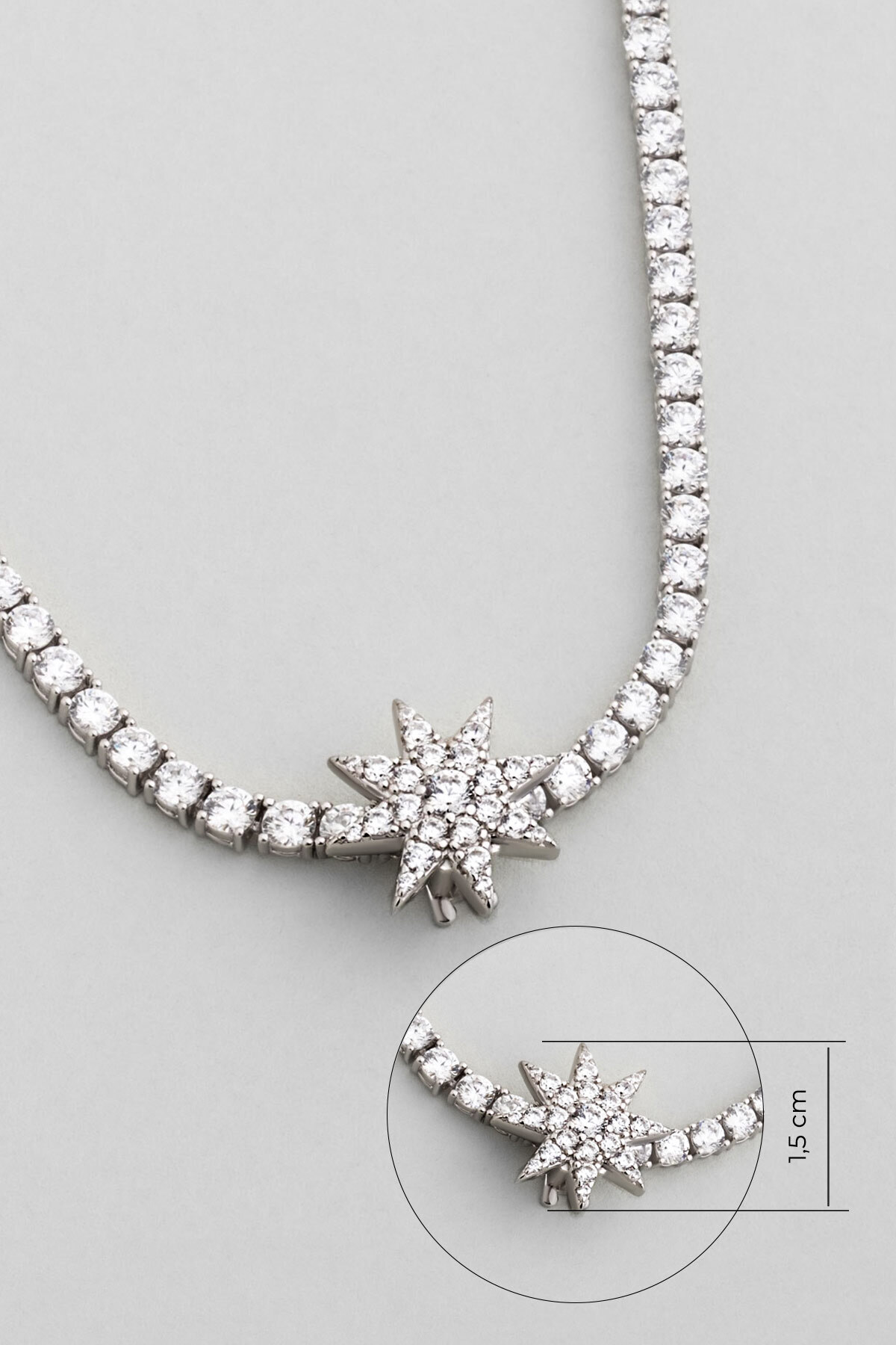 So Chic Zühre Yıldızı 18 Ayar Beyaz Altın Kaplama Gümüş Charm - Fiyatı