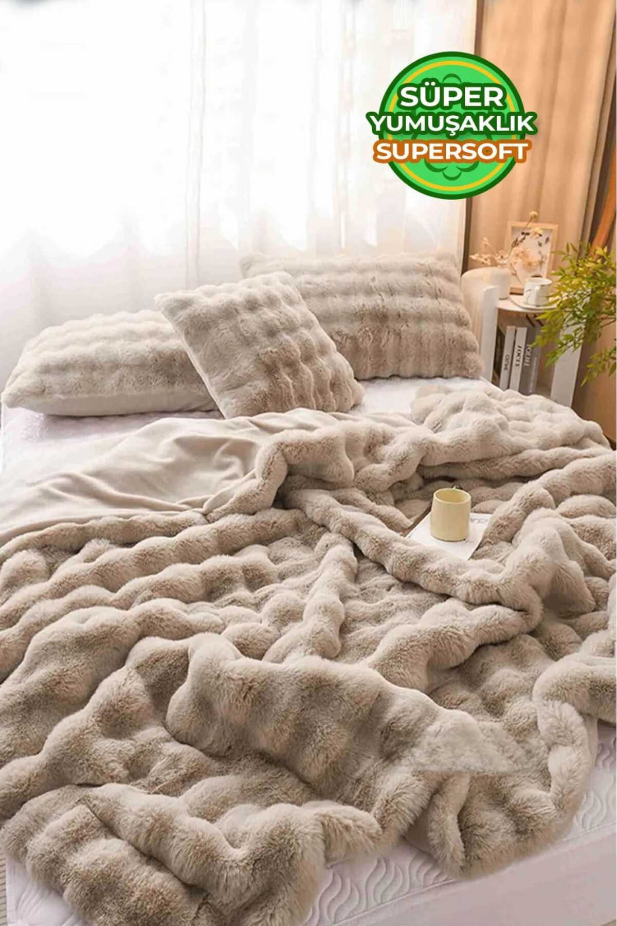 Naturel Collection Dolgulu Tüy Yatak Örtüsü Çift Taraflı Tek Kişilik 3 Parça