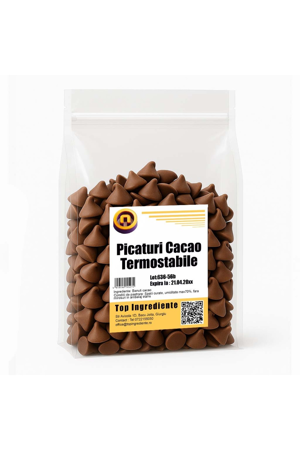 Top Ingrediente Picaturi cu Cacao Termostabile - 500g