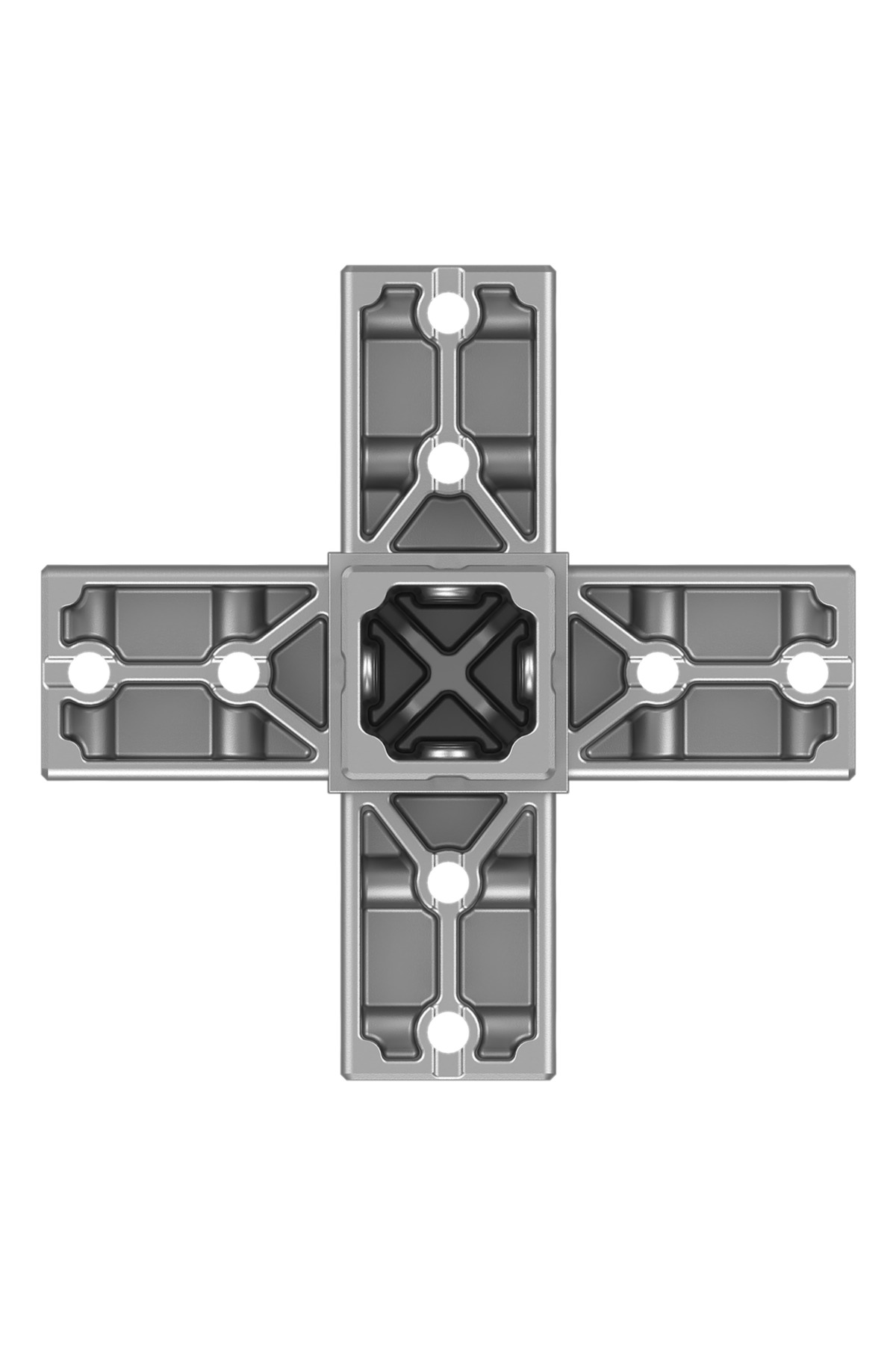 okifix 40x40 mm Kutu Profillerle Uyumlu Beş Yollu Yüzey Dikme