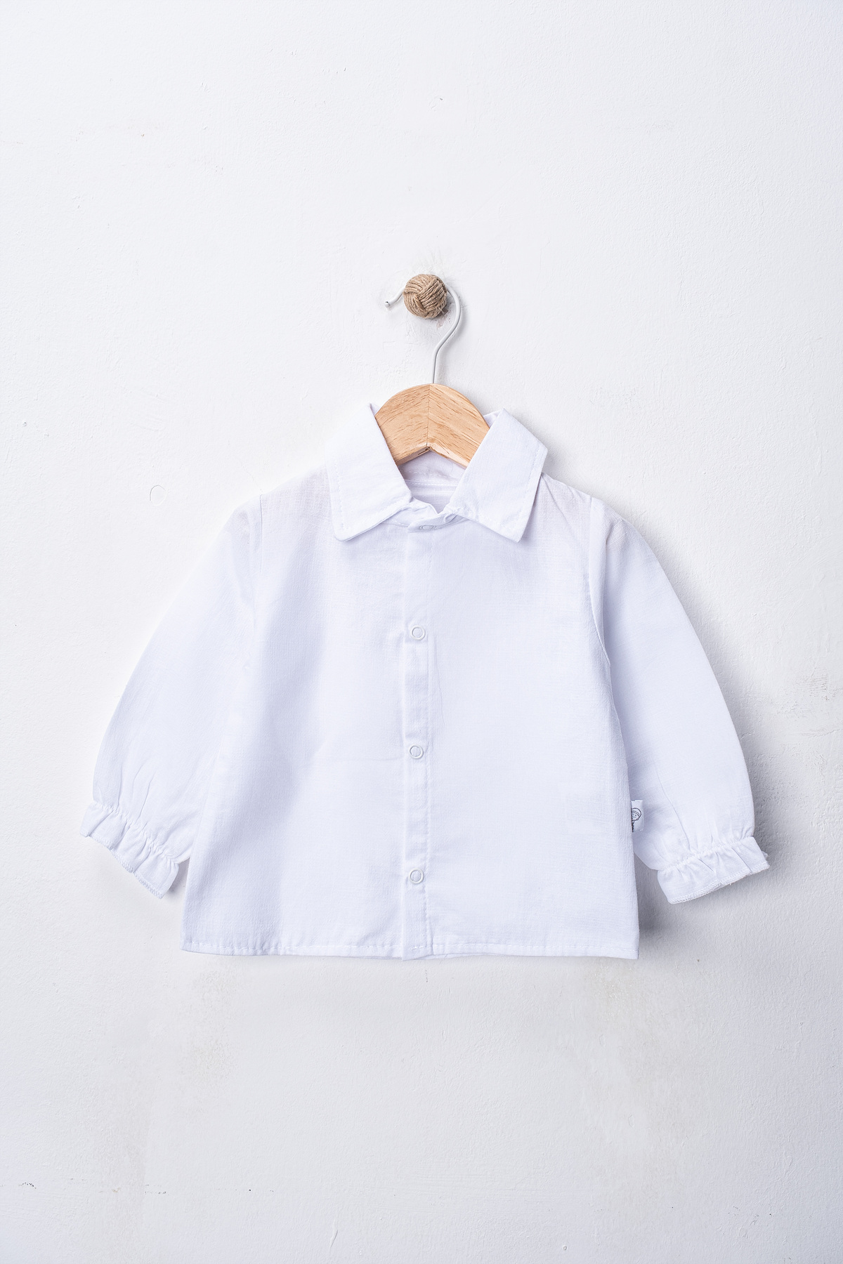 Momivi Kids Kız Bebek&Çocuk Gömlekli Fırfırlı Askılı Denim Tulum Takımı fotoğrafı 3 (önizleme)