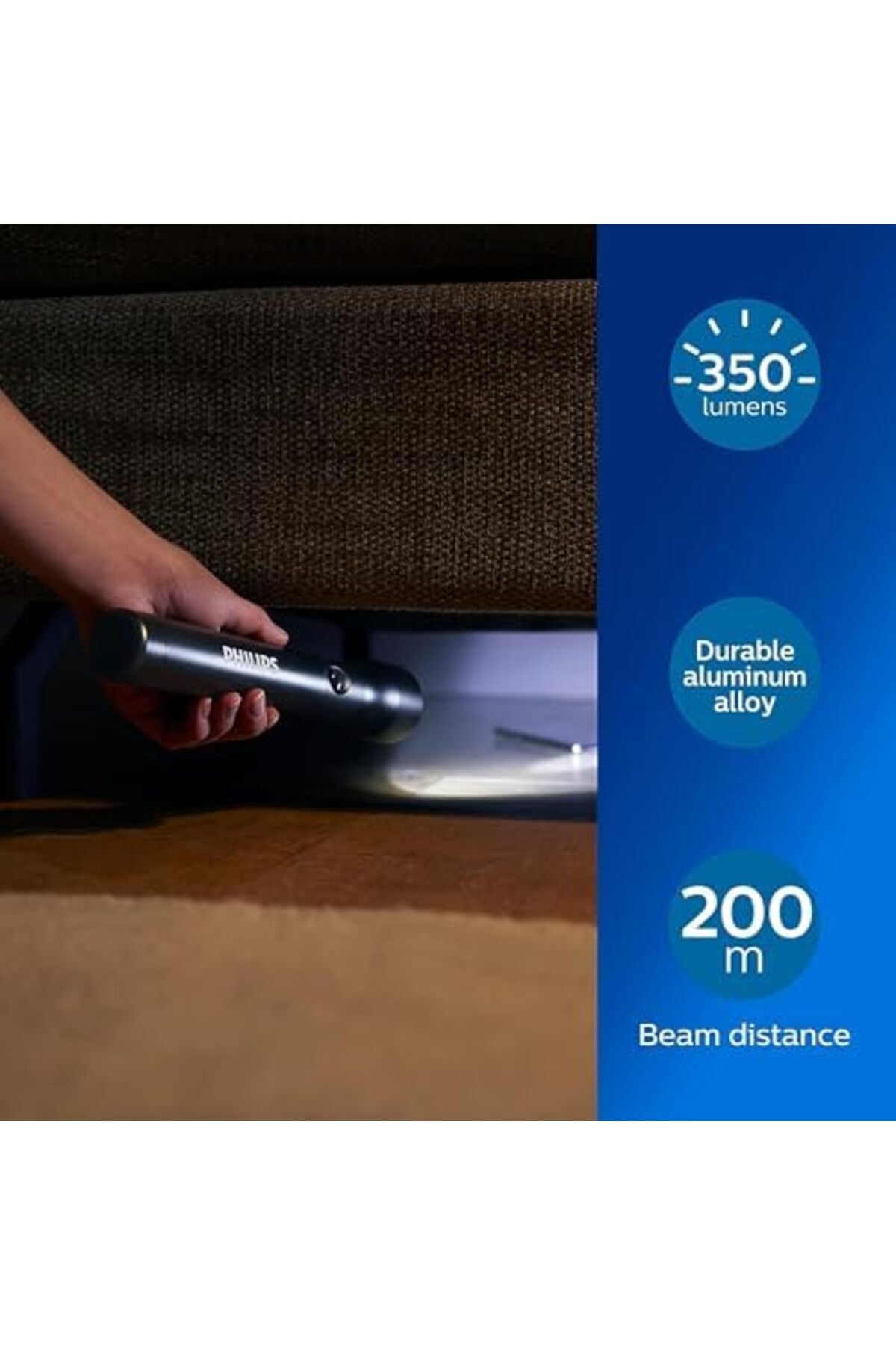 Yıldızan SFL4003T/10 el feneri – LED el feneri, 6 AA pil (teslimat kapsamına dahildir) – 350 lümen – siyah 1