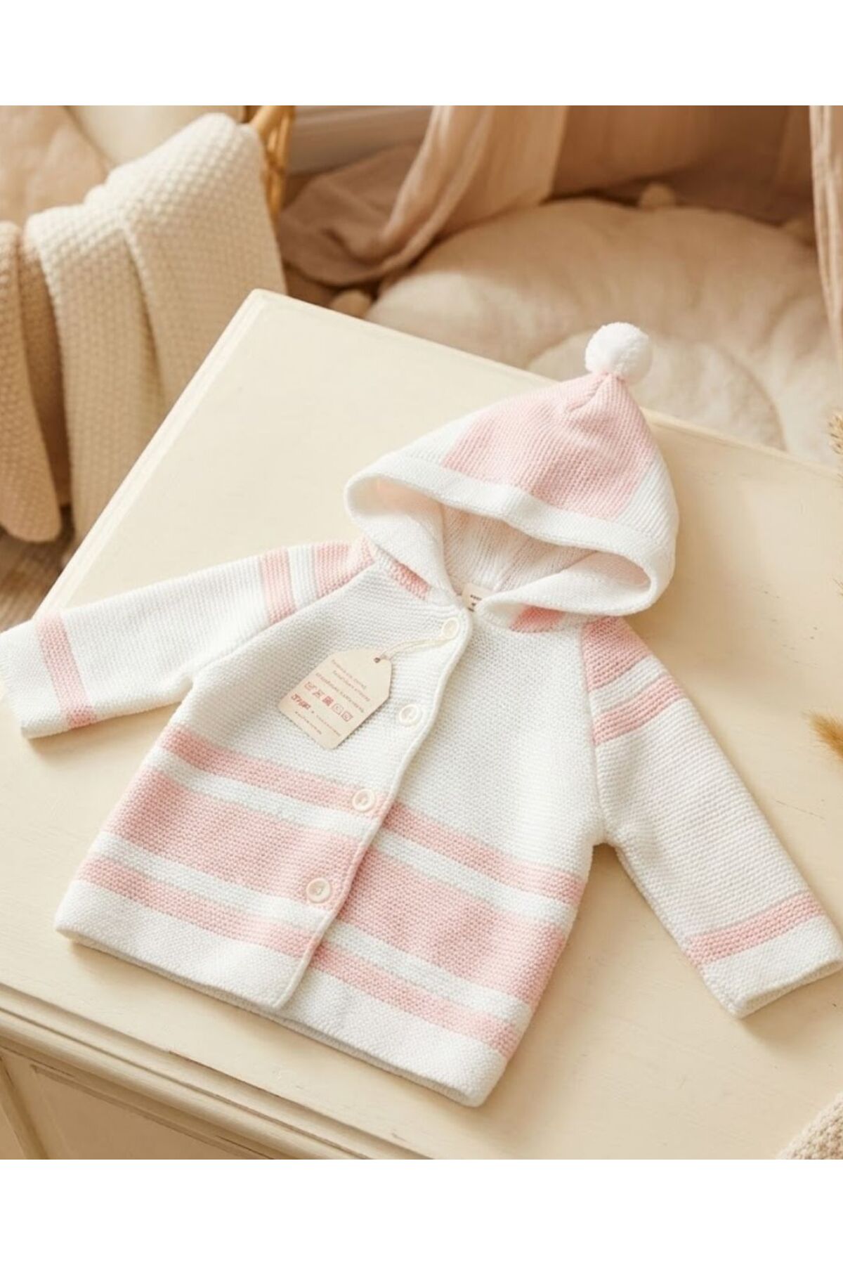 Baby-Kid Store Unisex Şapkalı Bebek-Çocuk Hırka (12-18 Ay) fotoğrafı 2 (önizleme)