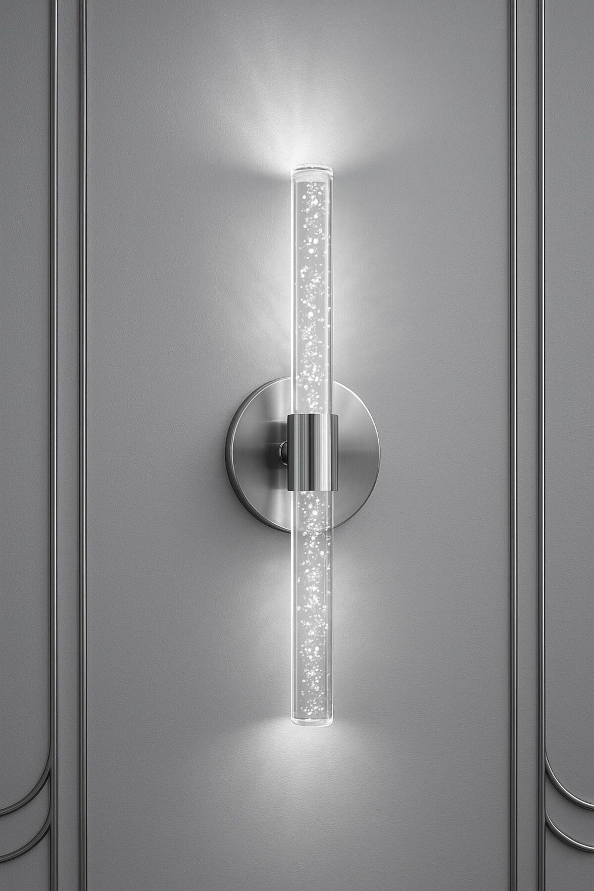 BACKHOME BHBACKHOME BUBBLEFLUX ŞIK TASARIM MODERN LEDLİ APLİK 40 CM GÜMÜŞ ELEKTRİKLİ