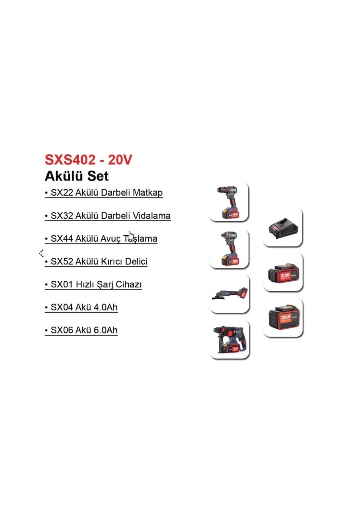 StechEnd SXS402 Akülü Alet Seti 7 Parça - Fiyatı, Yorumları