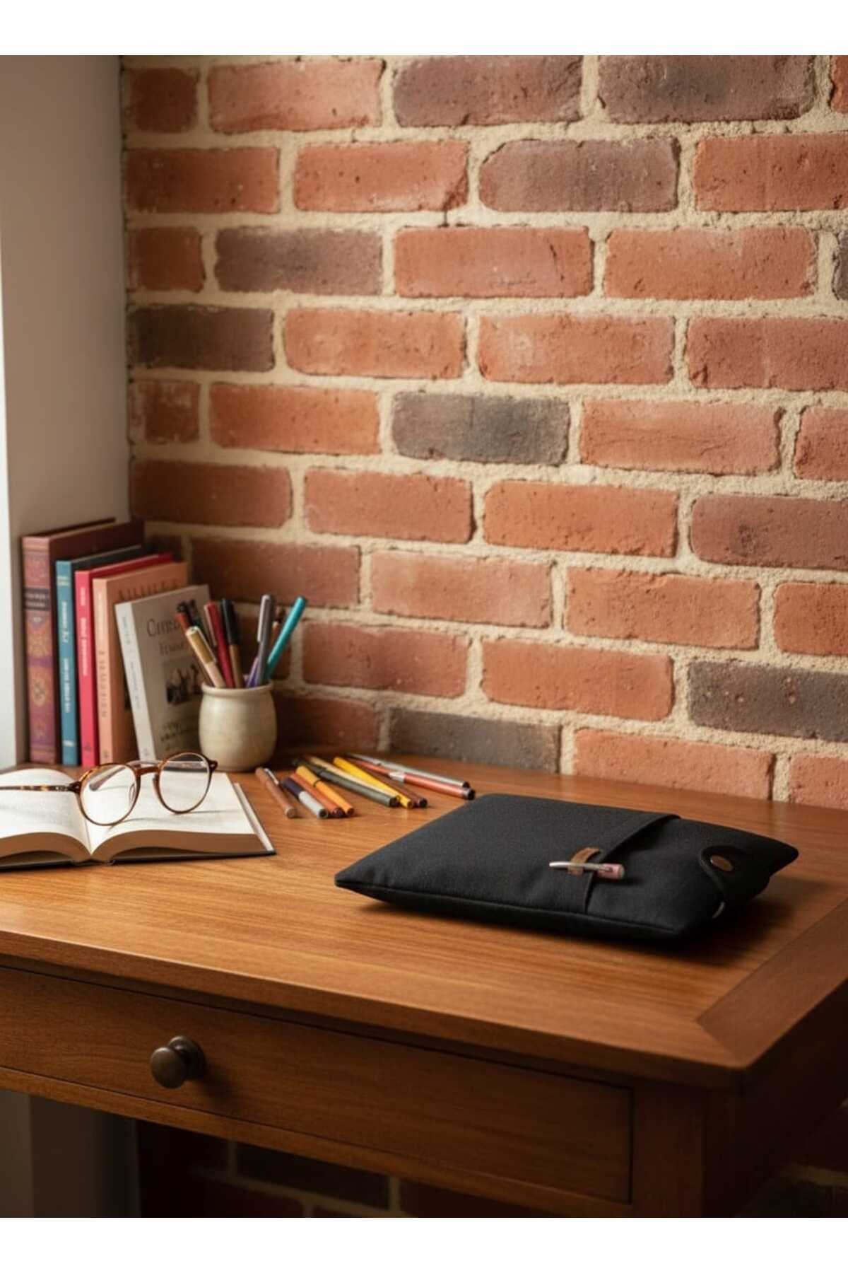 İvaLife İva Kitap Kılıfı Siyah Renk Çok Amaçlı Çanta Cepli Kitap Çantası Kitap ve Ajanda Kılıfı görsel 6