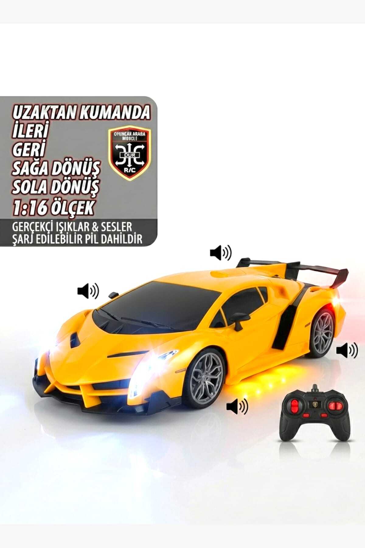 Fidan oyuncak Uzaktan Kumandalı RC Spor Araba – Işık ve Sesli