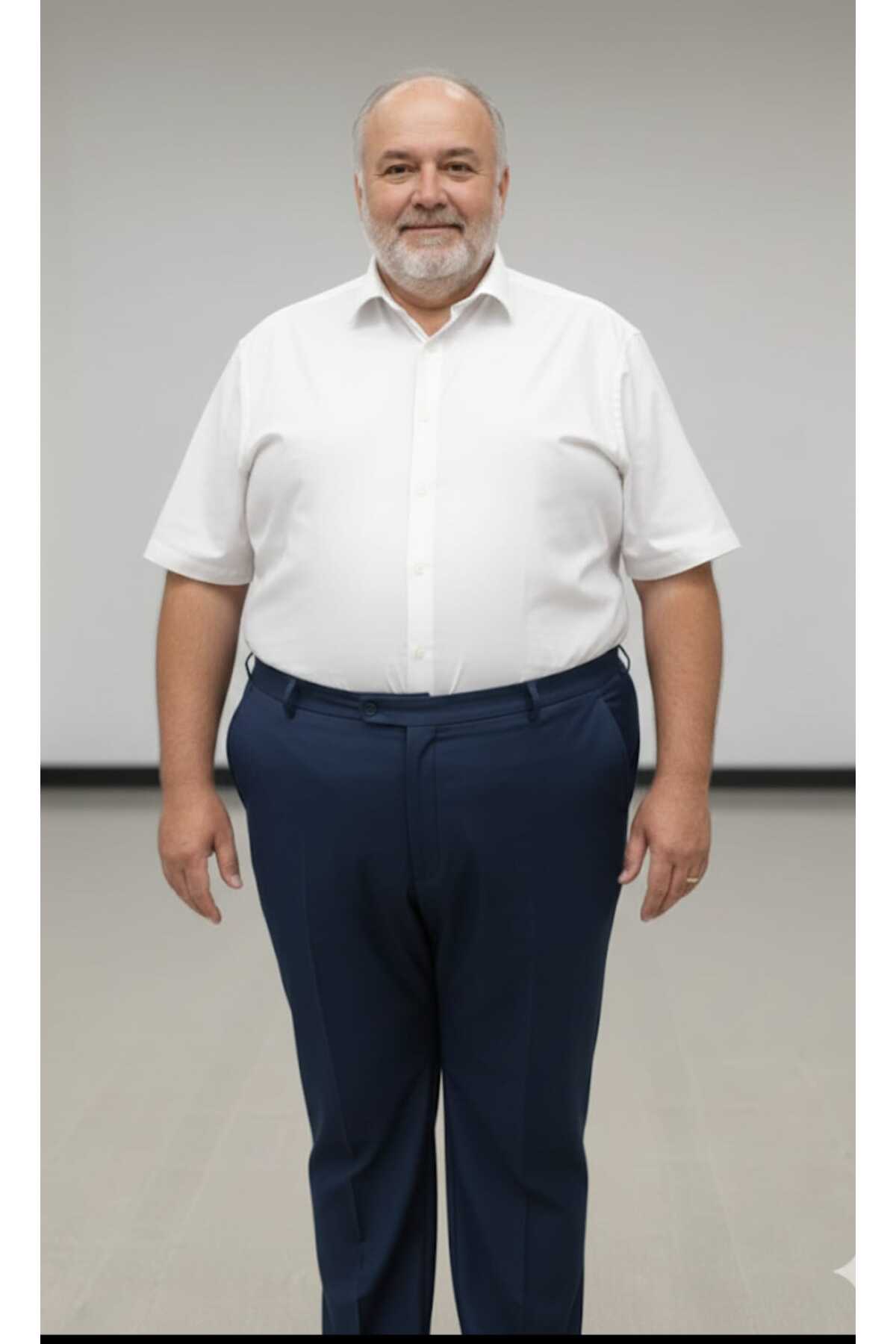 güncüoğlu BATTAL BEDEN POLİVİSKON KUMAŞ BORU PAÇALI ERKEK KLASİK KUMAŞ PANTOLON