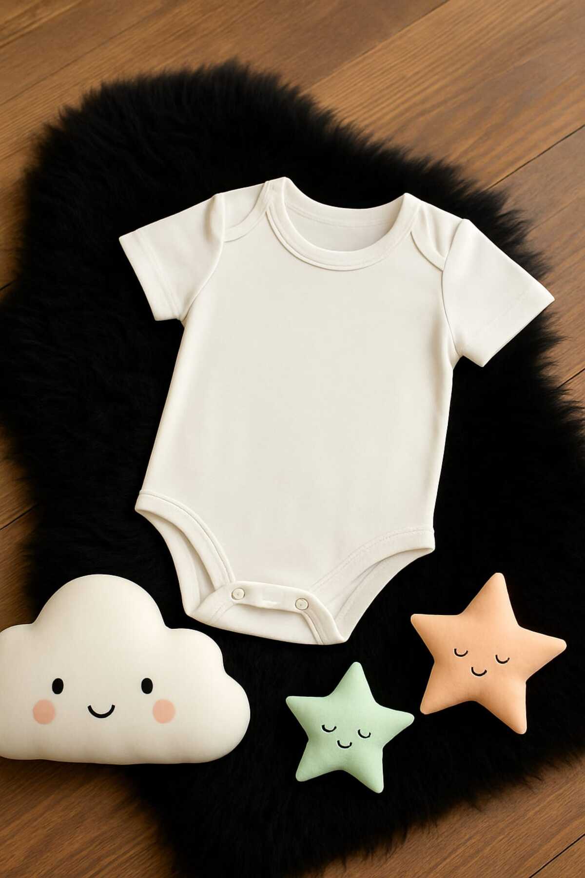 enmodaiçgiyim 5 Adet %100 Pamuklu Kısa Kol Bebek Zıbın-1. Kalite, Yumuşak, Unisex (Kız/Erkek) Çıtçıtlı Atlet Body fotoğrafı 6 (önizleme)