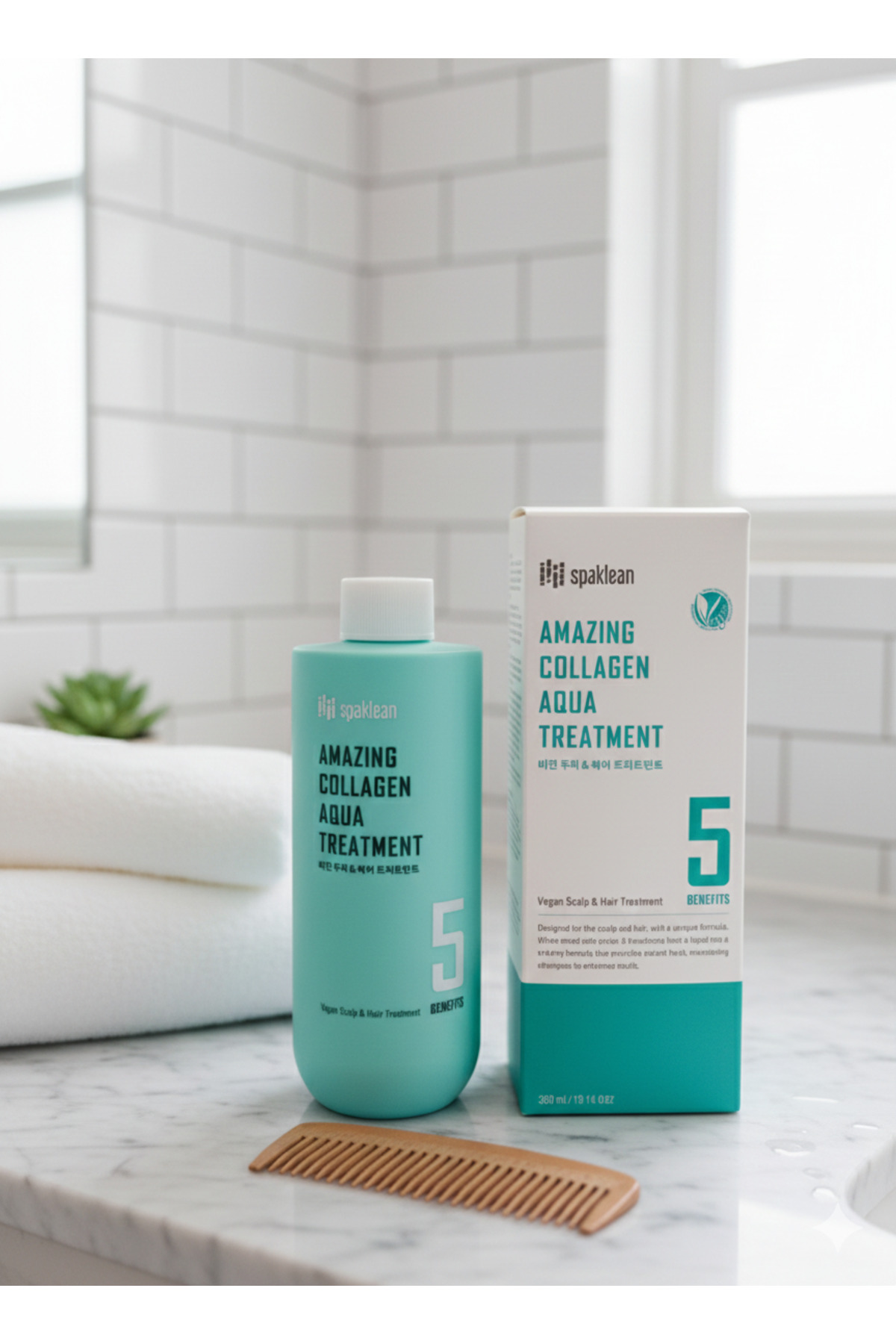 SPAKLEAN Amazing Collagen Aqua Treatment Saç Dolgu Balsamı Kolajenli, 300 ml — 000003
