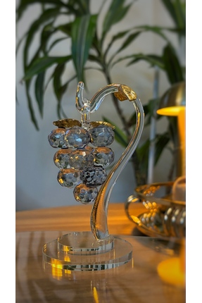 Kiri Dekoratif Kristal Cam Tekli Sarkık Üzüm Füme