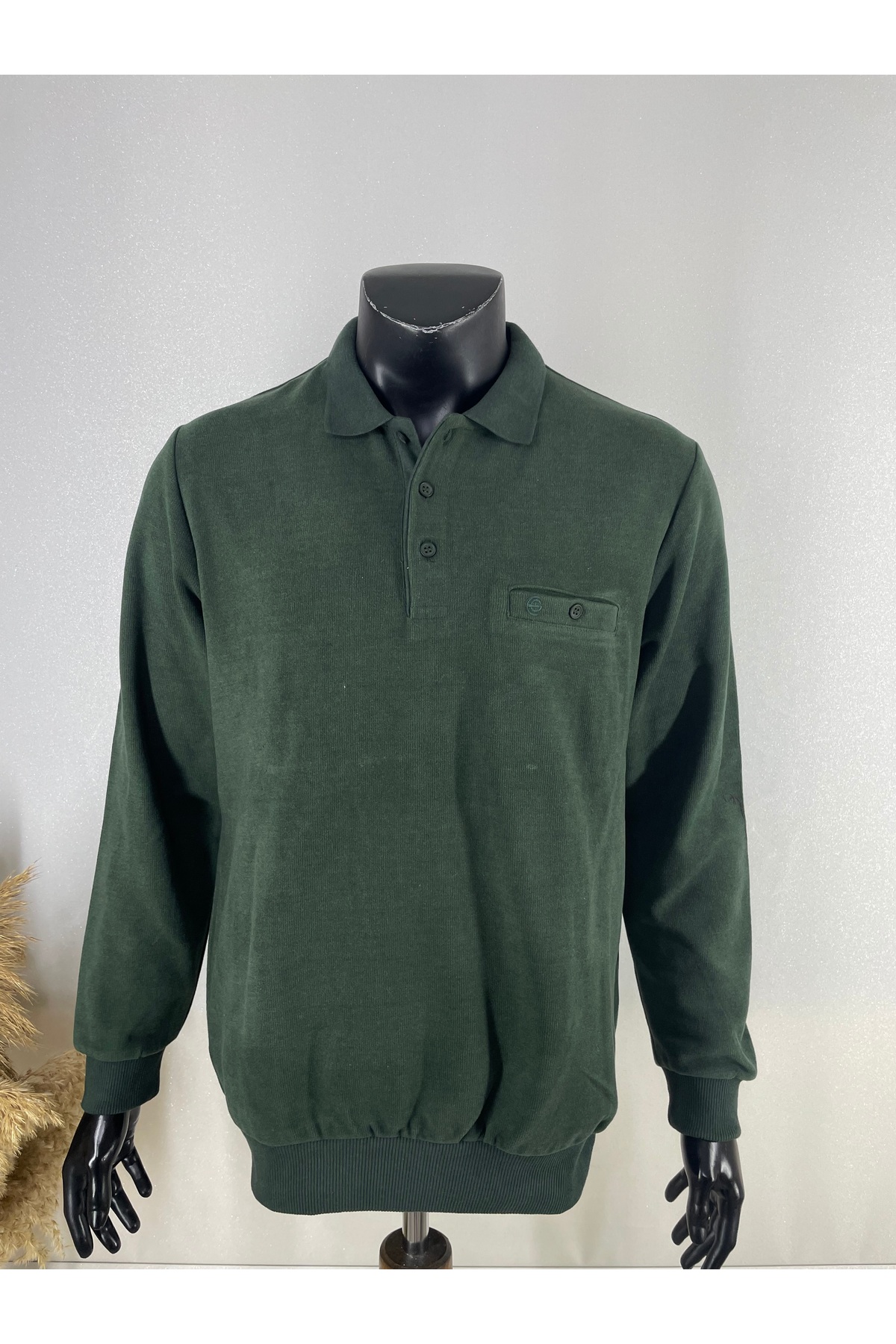 Sadık Collection Erkek Büyük Beden Polo Yaka 7XL 8XL 9XL Beden Kazak 2142/1 görsel 4