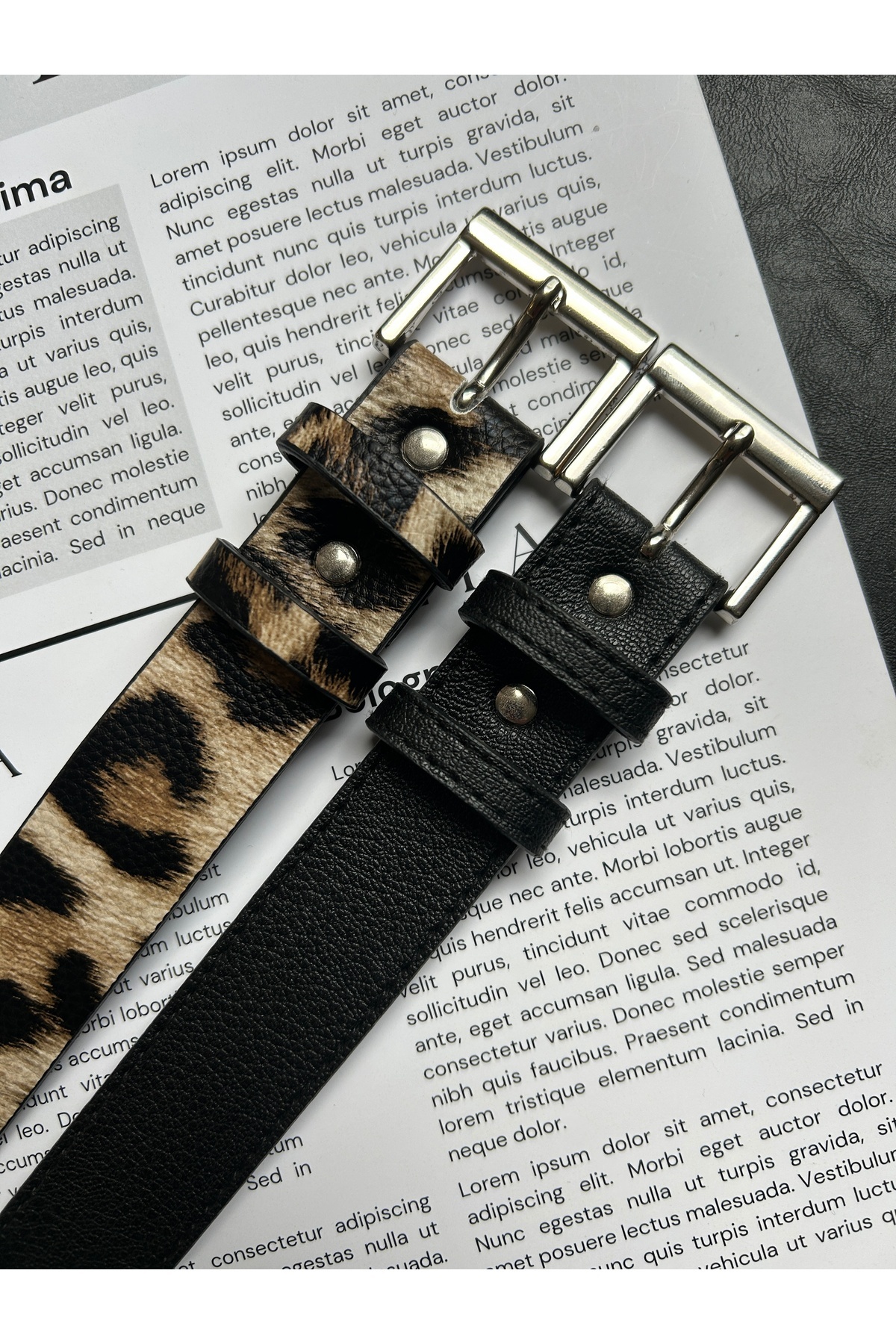 2pcs Lyric Square Patterned Women Silver Buckle Belt Jacket Belt Dress Belt Pants Belt