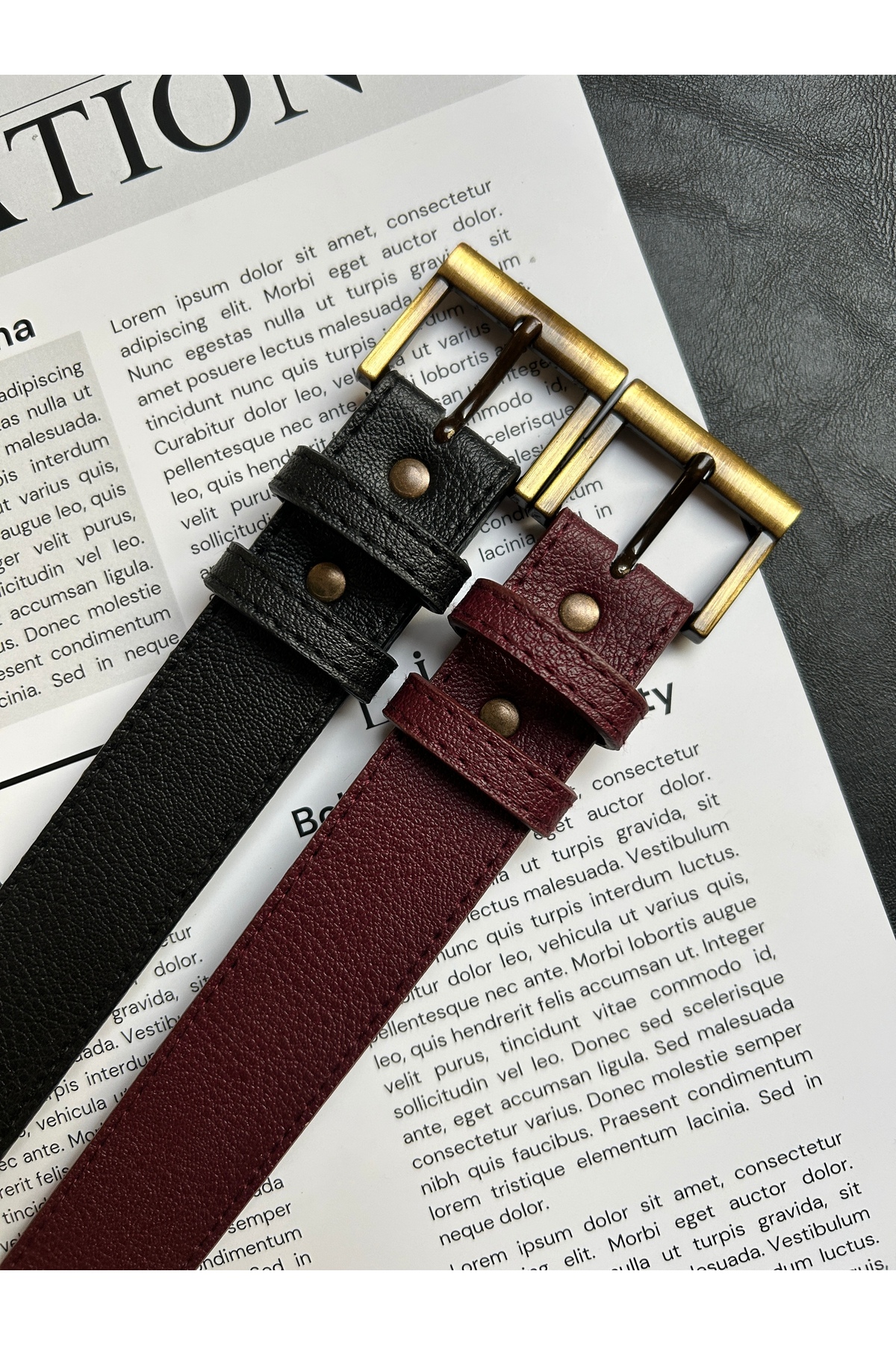 2pcs Lyric Square Patterned Women Antique Antique Buckle Belt Jacket Belt Dress Belt Pants Belt