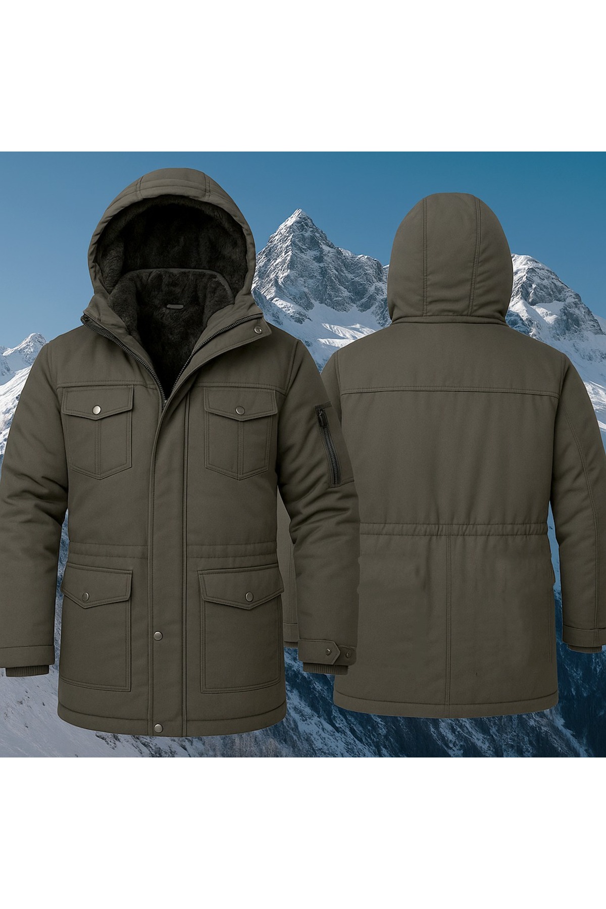 DYNAMO EXTREME MOUNTAİN SU GEÇİRMEZ FULL KÜRK KAPLI DAĞCI PARKA görsel 2