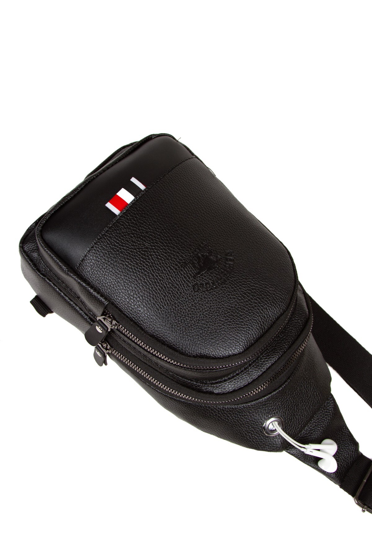 Newish Erkek Çapraz Omuz Çantası Ve Portföy Clutch Traş Bakım Günlük El Çantası - Siyah görsel 4