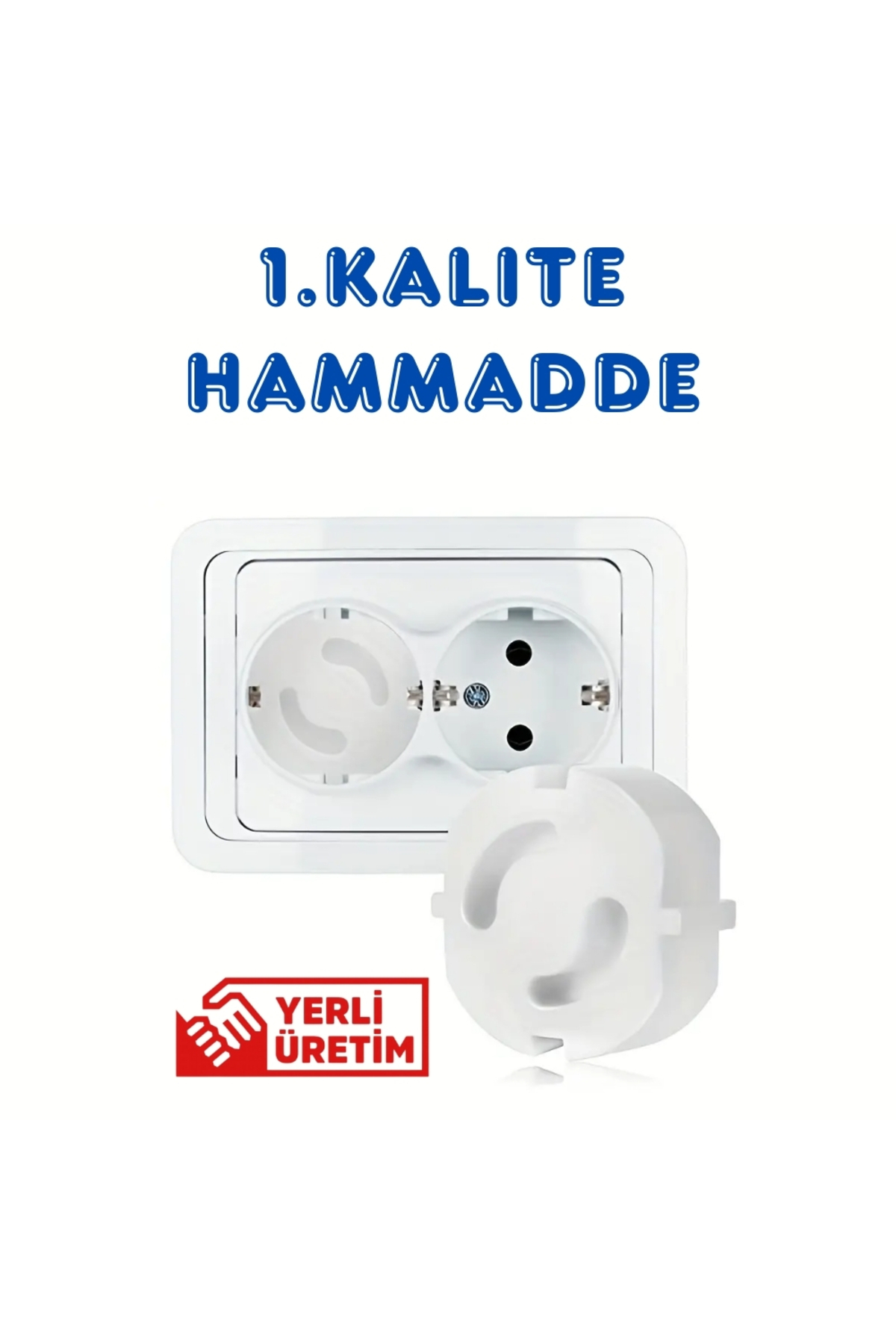 Abuy 1 Adet Bebek Güvenlik Priz Koruyucusu, Elektrik Prizleri Koruması,Priz Çocuk Güvenliği,Beyaz, Siyah fotoğrafı 7 (önizleme)