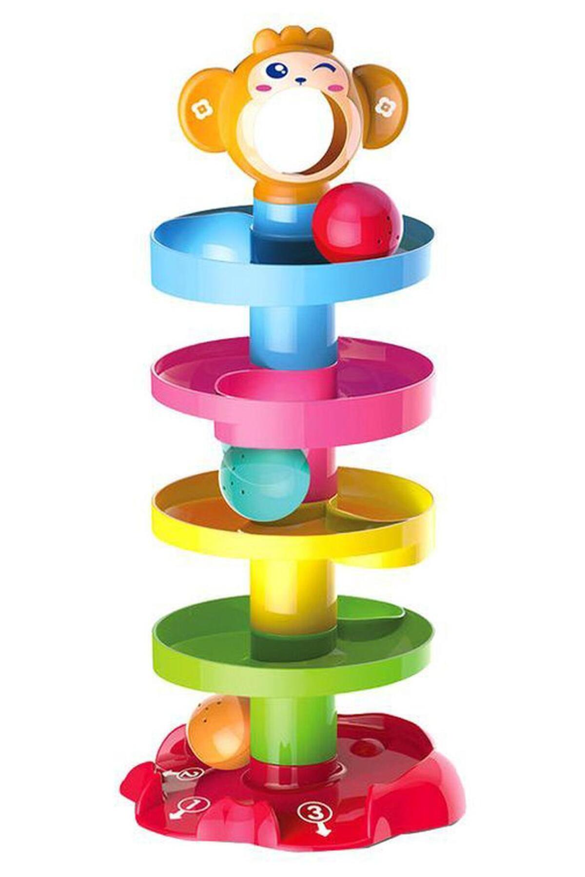 توپ رولی چندرنگ، بادوام و محکم برای استفاده طولانی‌مدت، اسباب‌بازی کودکان ۱۸×۱۸×۴۱ سانتی‌متر