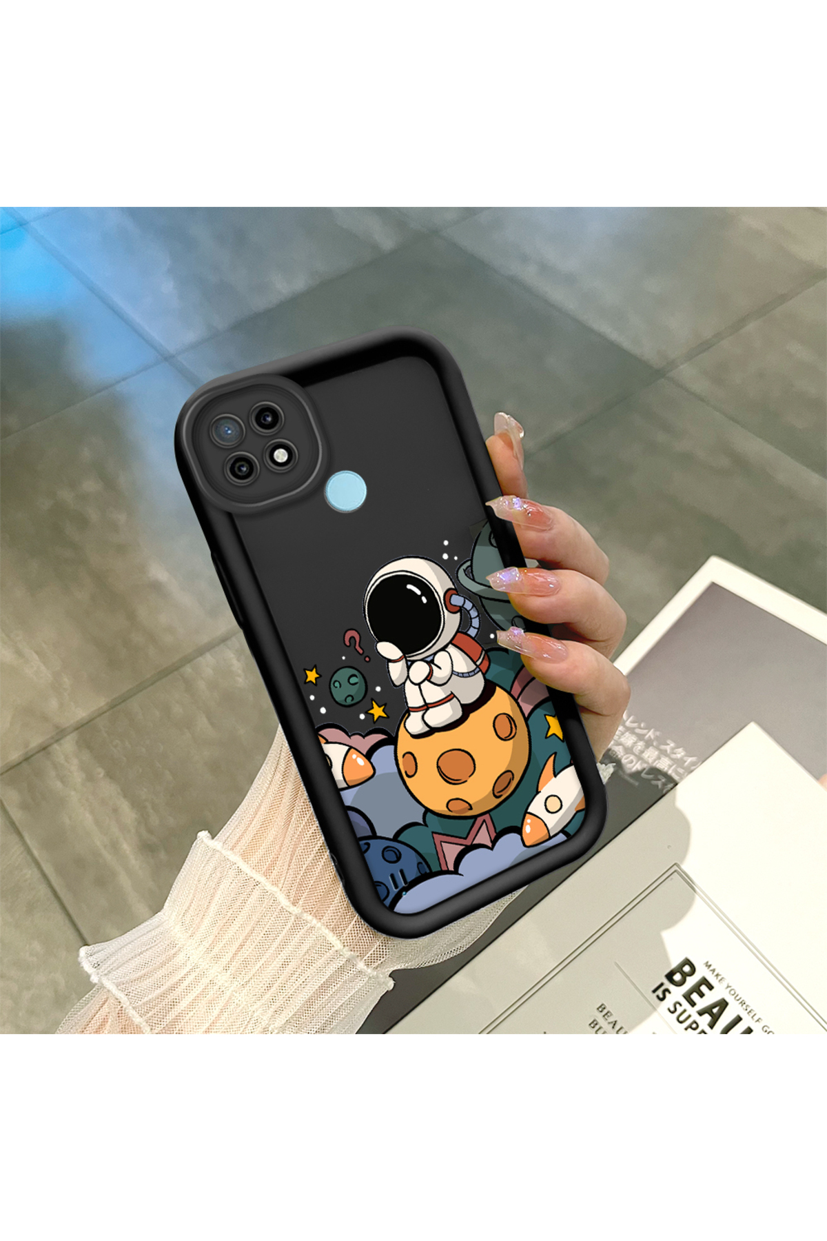 Realme C21 Compatible Astronauts Anti-fall Soft Silicone Phone Case