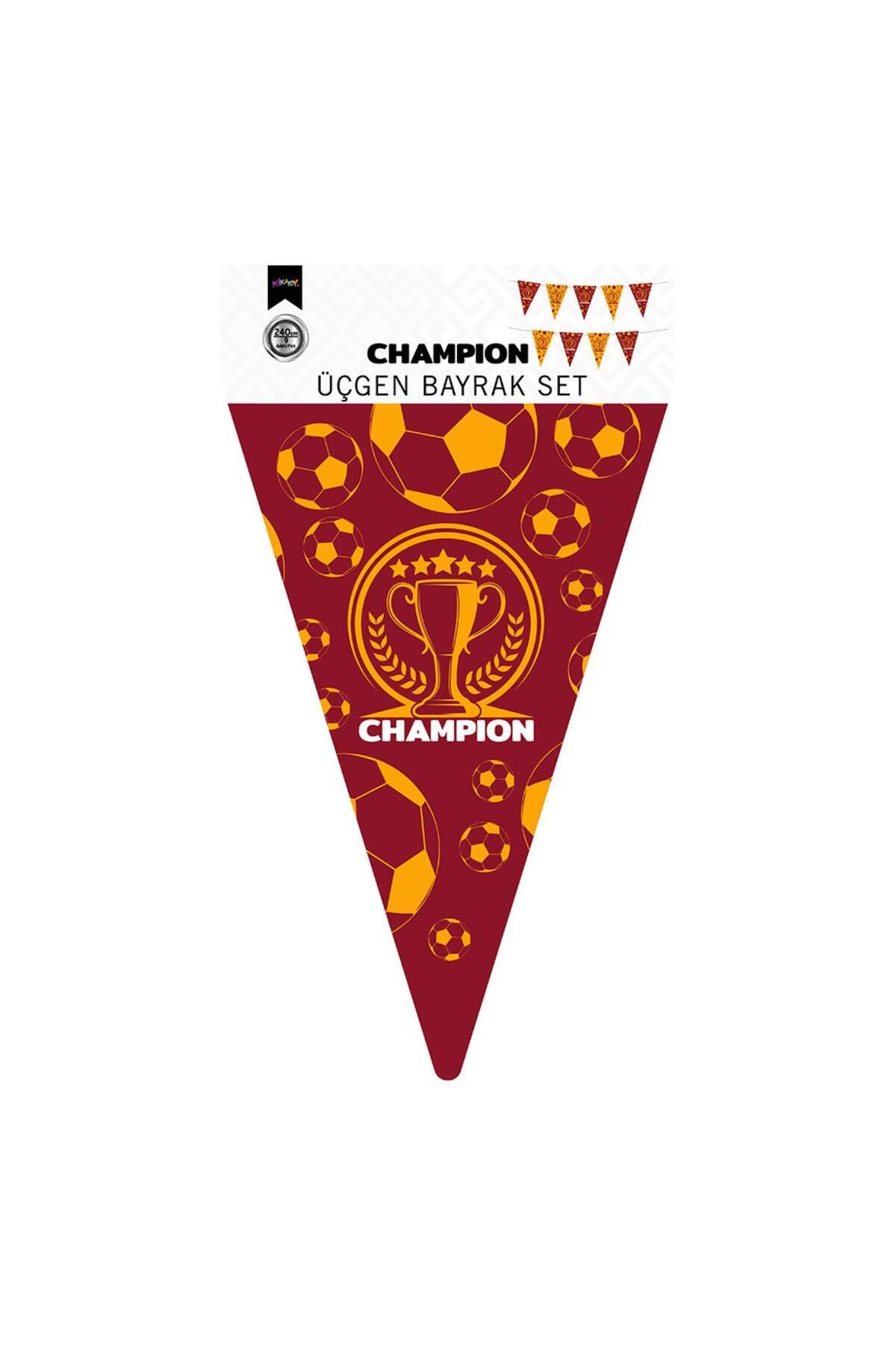 BEST PARTİ Sarı Kırmızı Taraftar Üçgen Flama