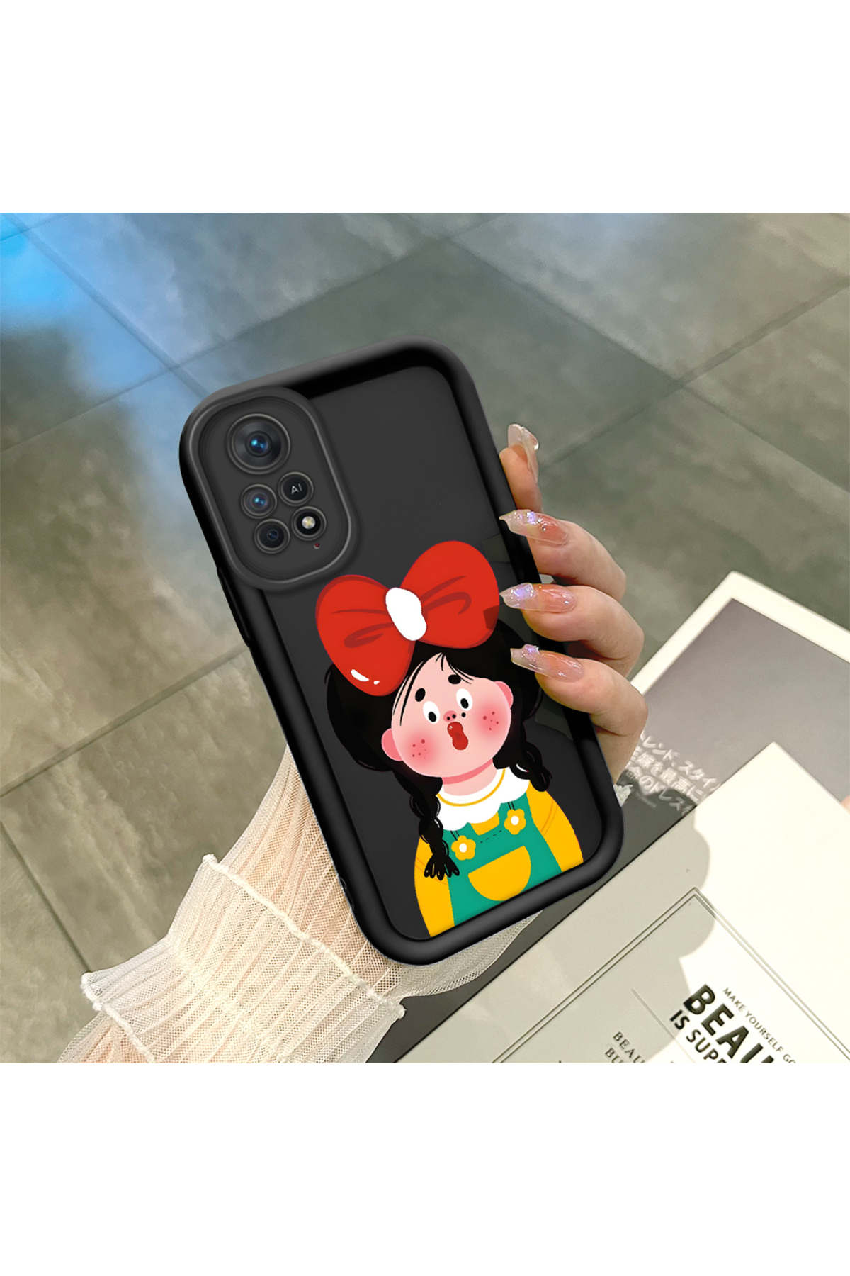 Xiaomi Redmi Note 11 Pro Compatible Funny girl Anti-fall Simplicity Soft Silicone Phone Case