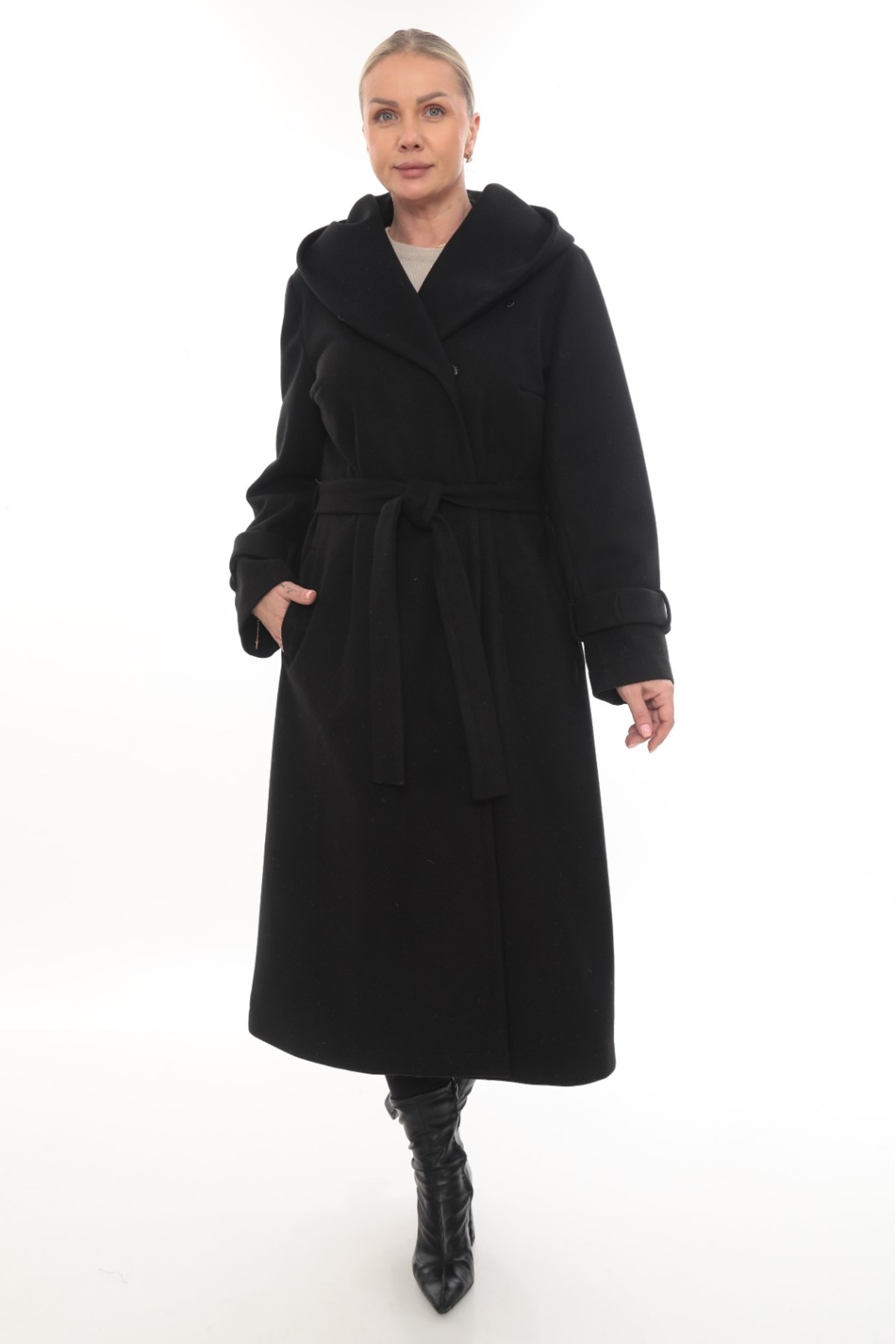 Cristina  büyük beden kase rahat kalıp kaban astarsız