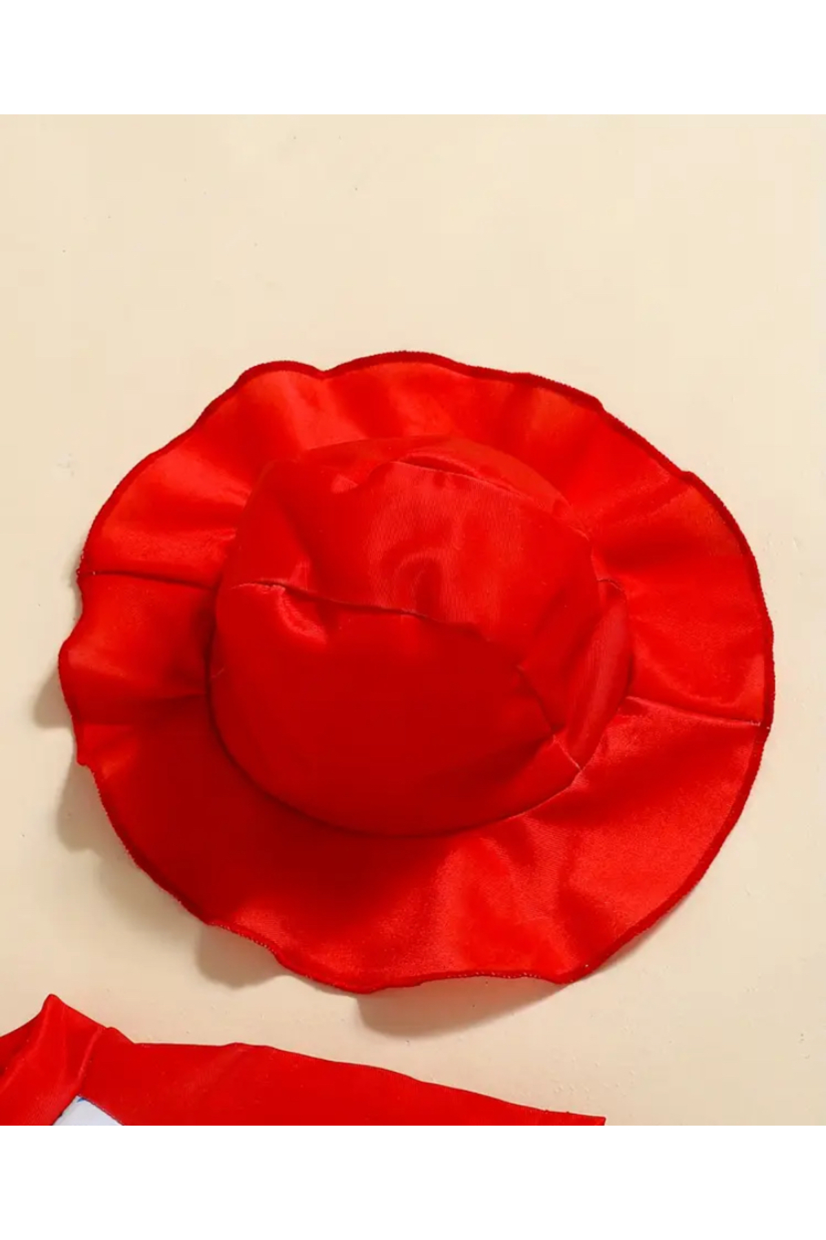 MODA Kırmızı yengeç desenli kısa kollu bebek mayo ve şapka seti. Esnek, rahat ve yaz için ideal. fotoğrafı 3 (önizleme)