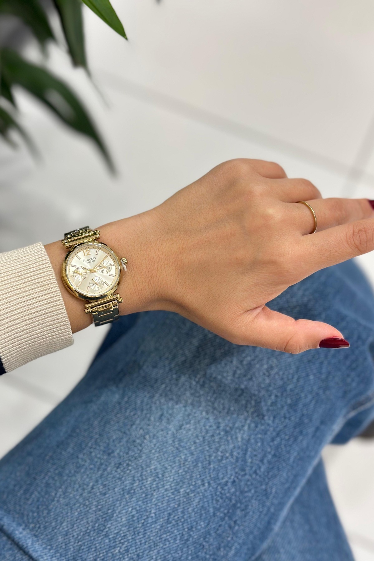 Ferrucci  Çelik Kordon Su Geçirmez Garantili Kadın Kol Saati - Görsel 6