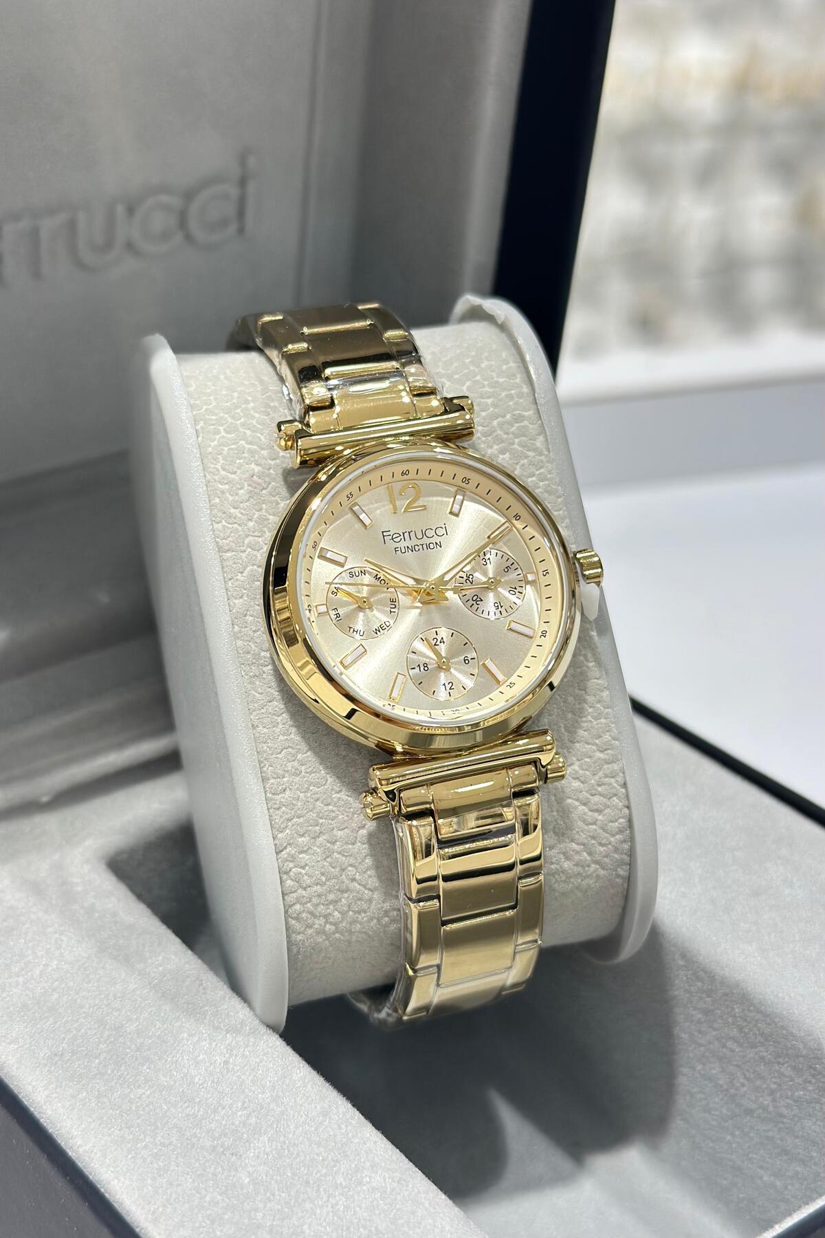 Ferrucci  Çelik Kordon Su Geçirmez Garantili Kadın Kol Saati - Görsel 2