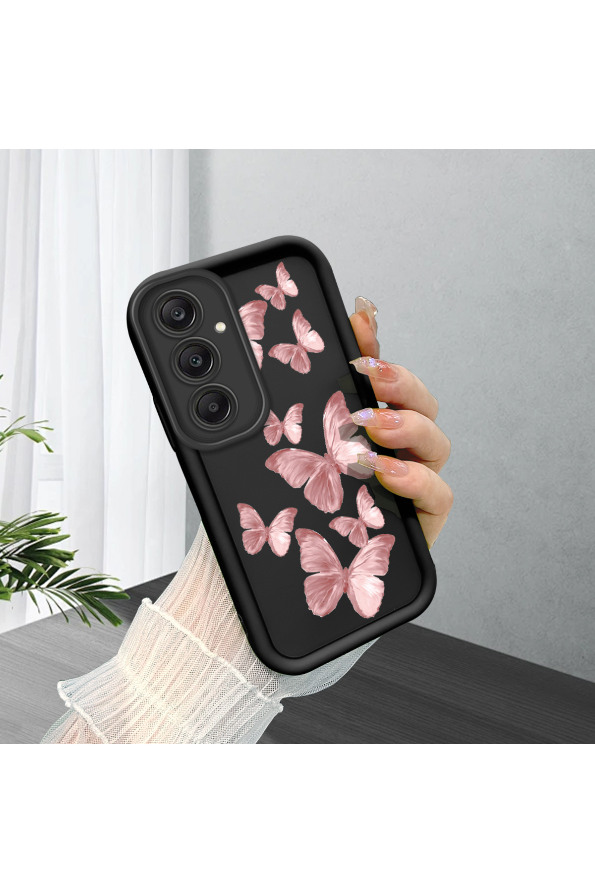 Samsung Galaxy A24 Compatible Colorful Butterfly Anti-fall Soft Silicone Phone Case