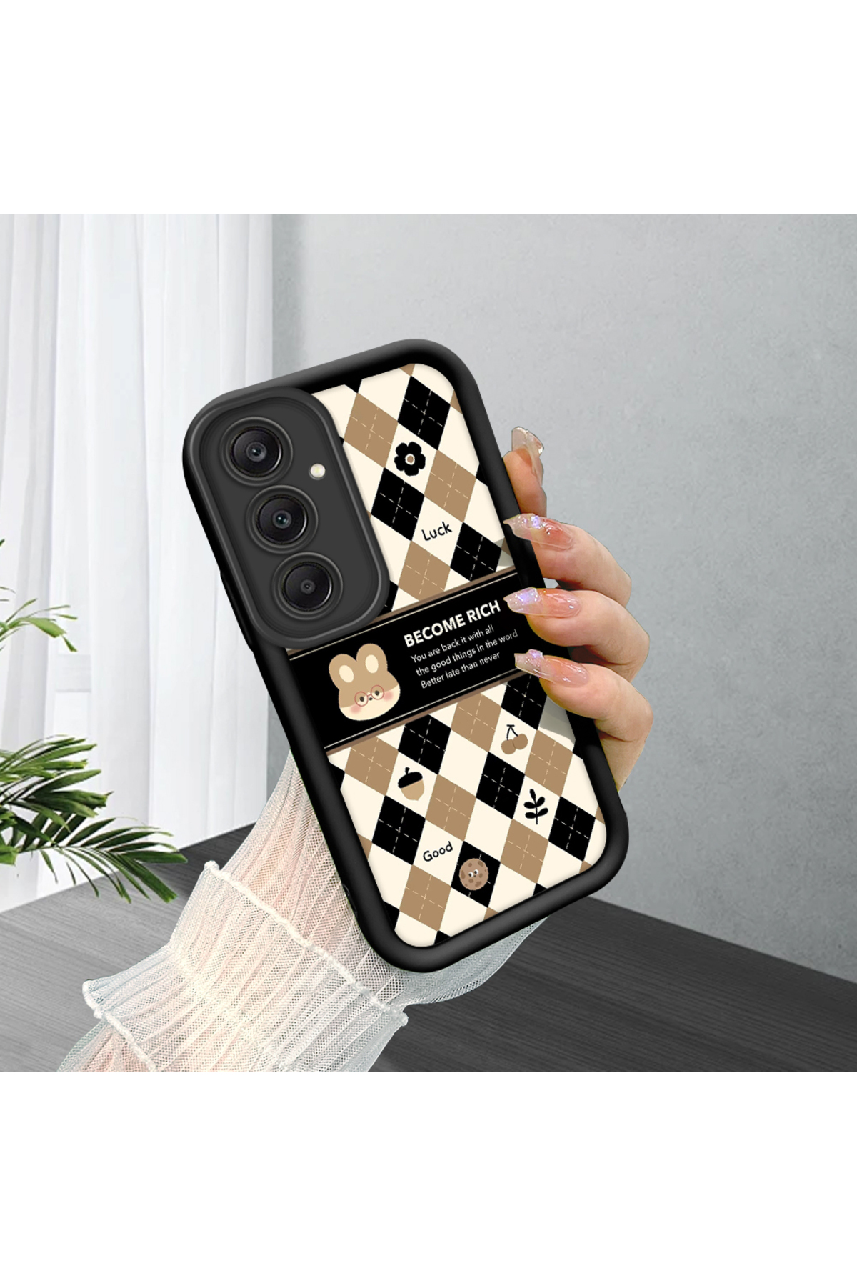 Samsung Galaxy A24 Compatible Frame pattern Anti-fall Soft Silicone Phone Case