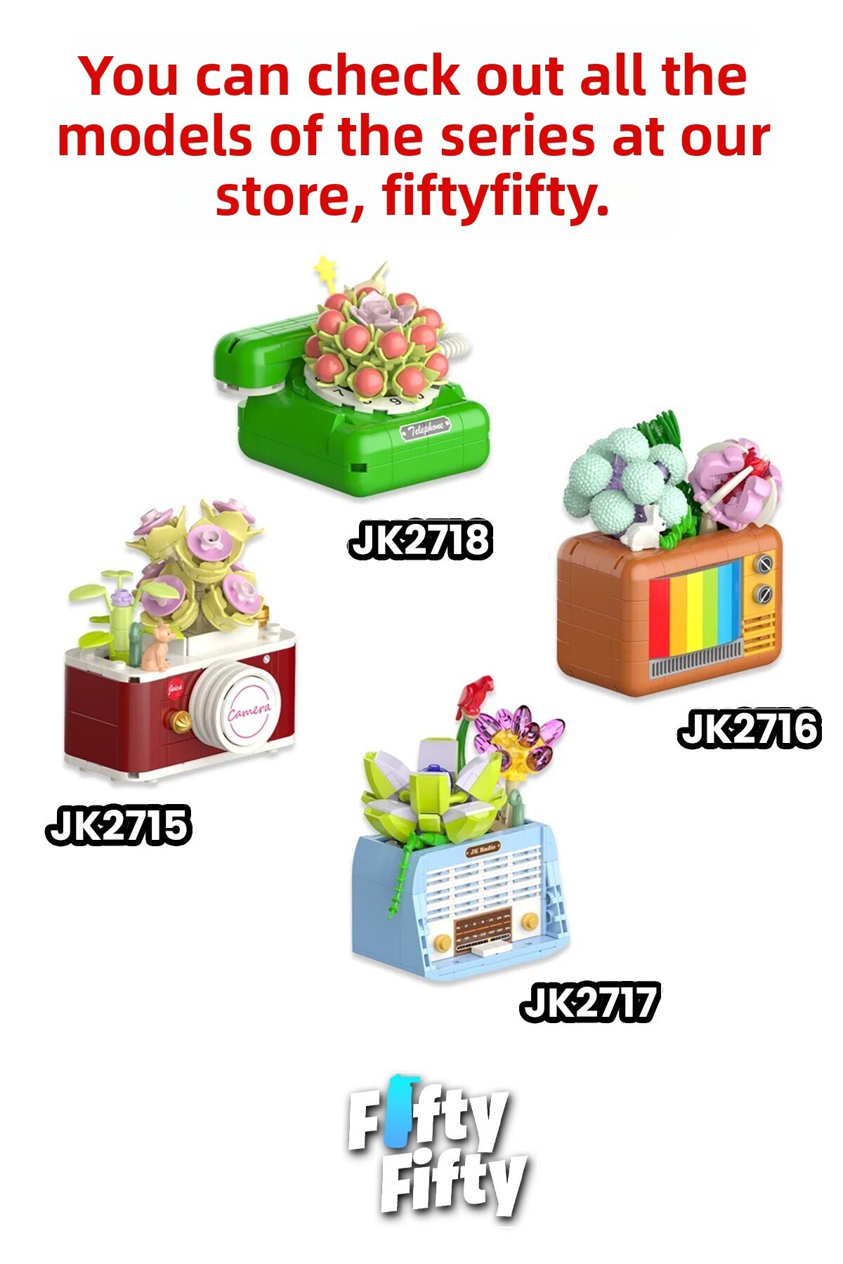 مجموعه تلویزیون رنگی جکی پلانت، ست ساختنی اسباب‌بازی ۲۰۷ قطعه‌ای – Ffjk2716